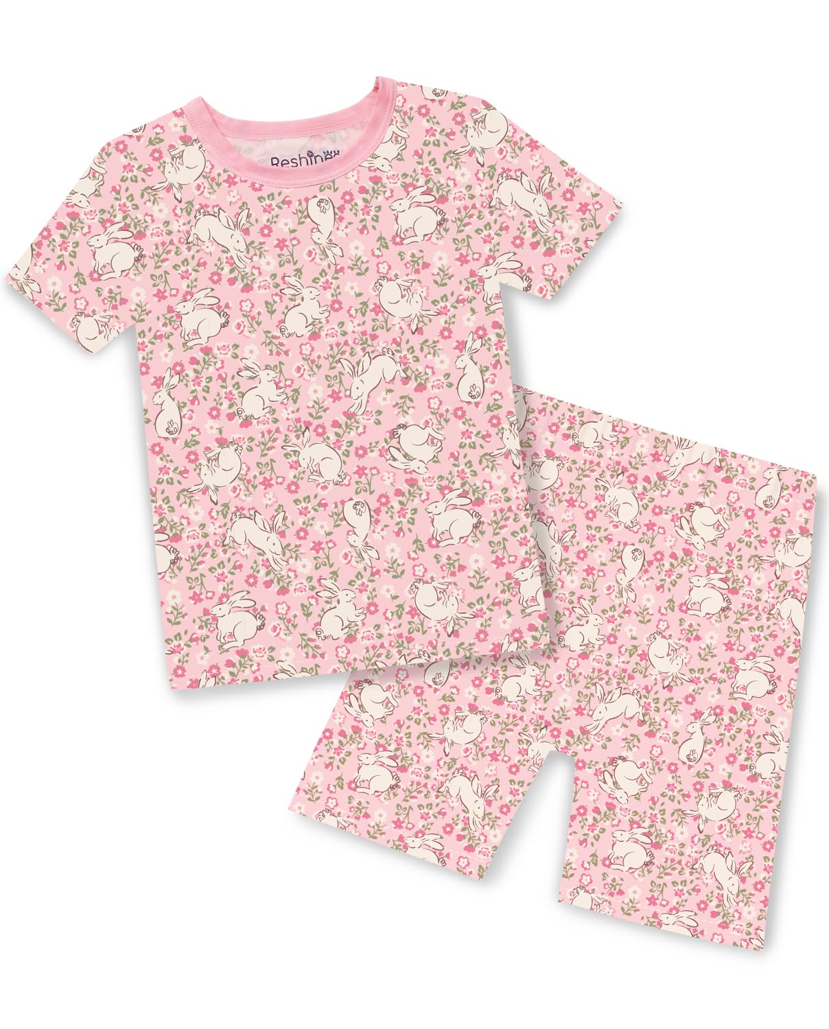 babee Reshinee Bamboo Viscose Toddler Unicorn Mermaid Girls Kids Pajamas Short Sleeve Summer Cool Snug fit Pjs 12M-8Y 2pcs