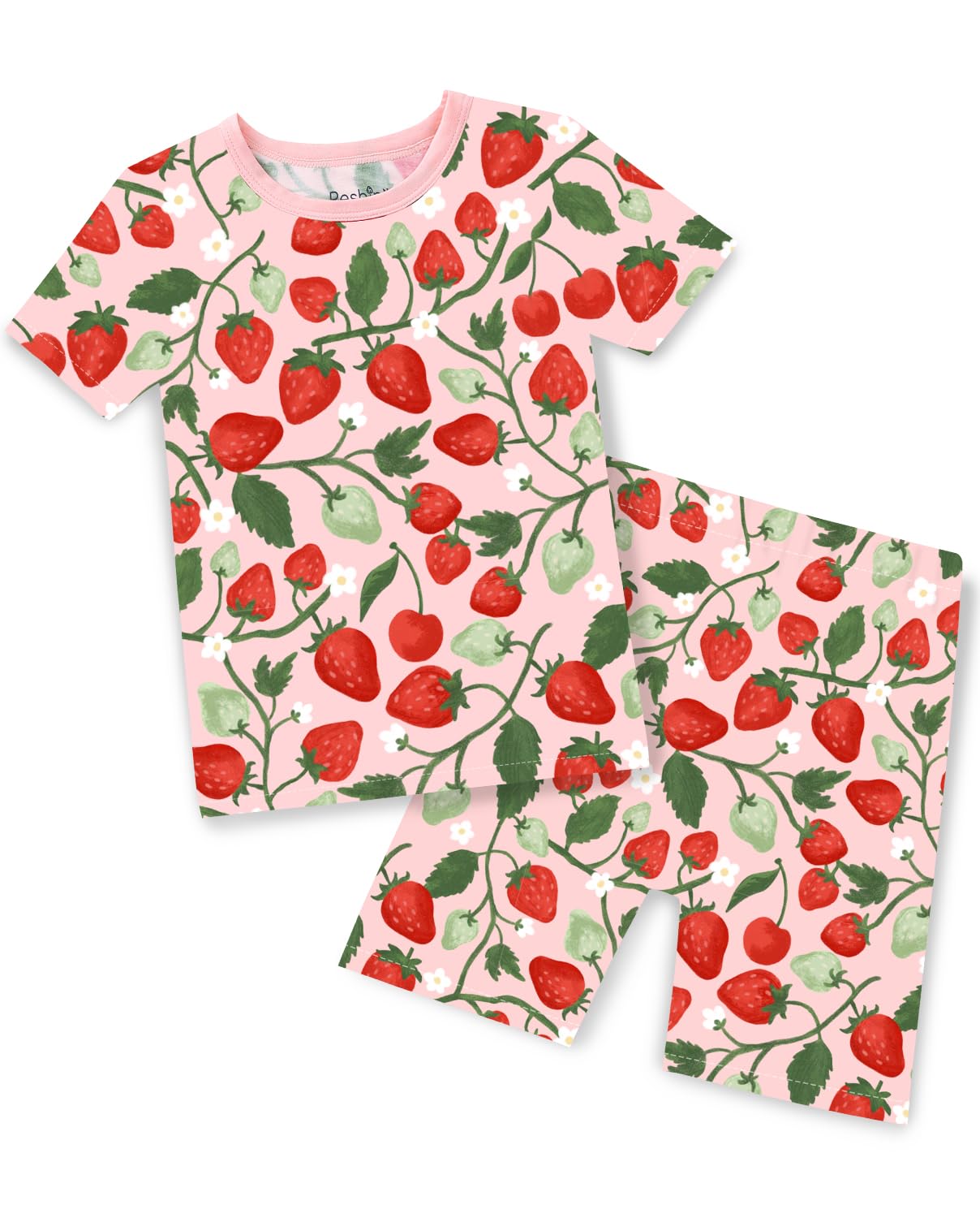 babee Reshinee Bamboo Viscose Toddler Unicorn Mermaid Girls Kids Pajamas Short Sleeve Summer Cool Snug fit Pjs 12M-8Y 2pcs