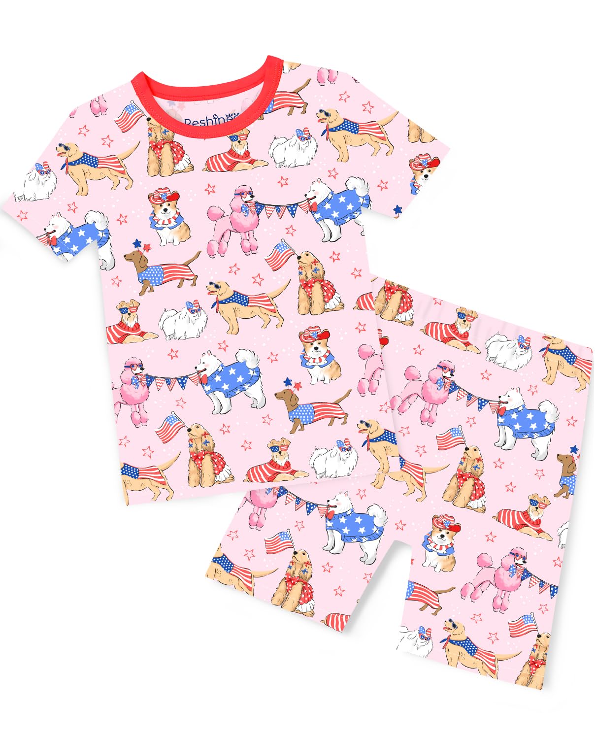 babee Reshinee Bamboo Viscose Toddler Unicorn Mermaid Girls Kids Pajamas Short Sleeve Summer Cool Snug fit Pjs 12M-8Y 2pcs