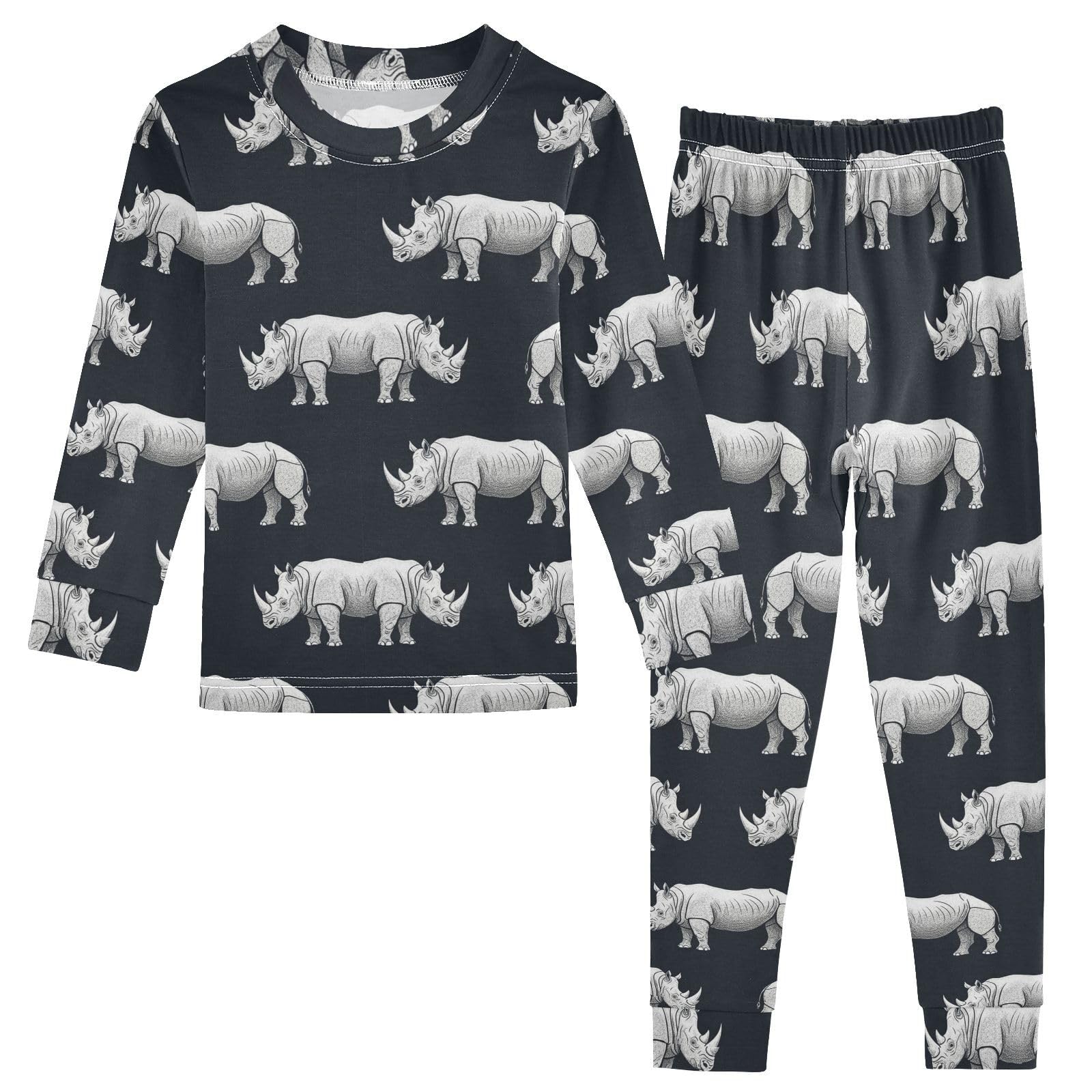 SLHKPNS Pajama Sets Long Sleeve Soft Comfy Sleepwear 2 Piece PJS 3-8 Years