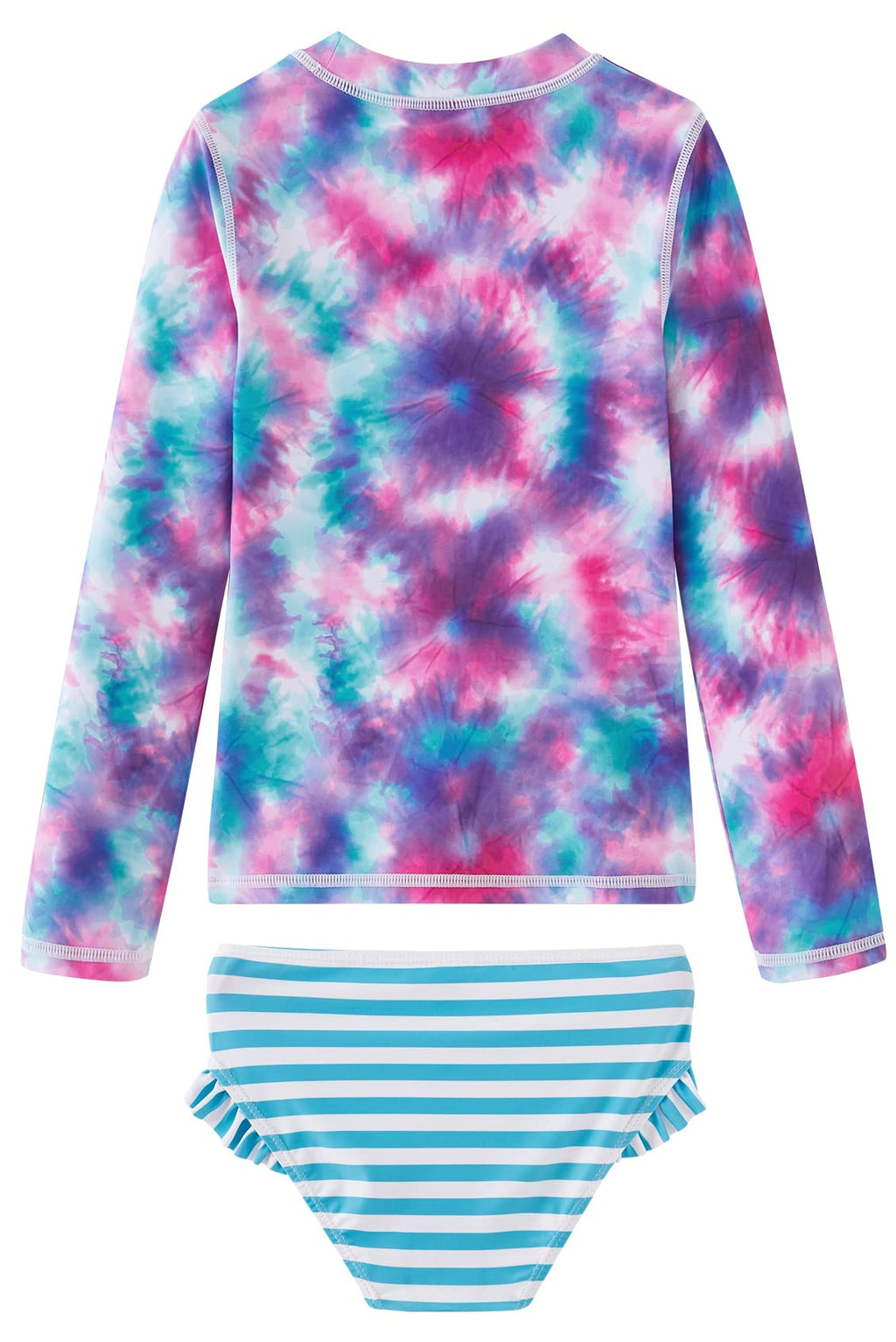UMELOK Toddler and Little Girls Rash Guard Sets with Bikini Bottoms Swimwear