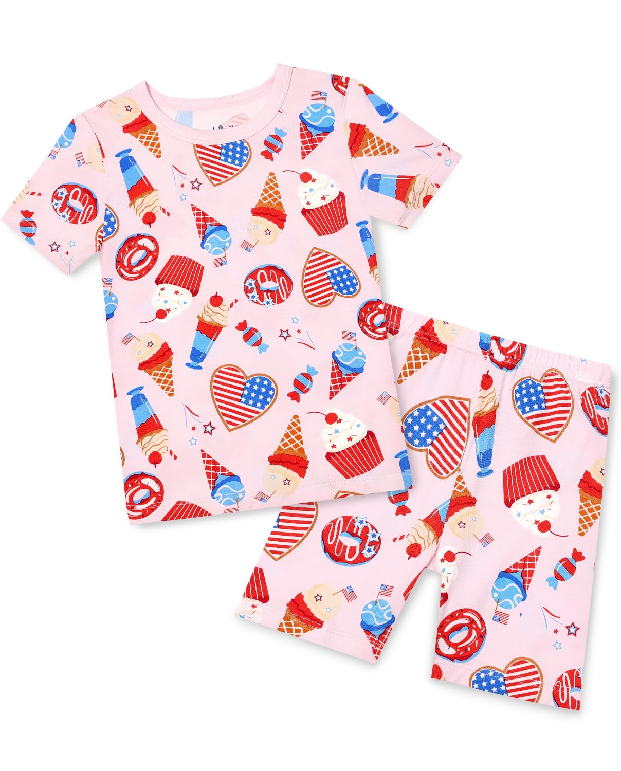 babee Reshinee Bamboo Viscose Toddler Unicorn Mermaid Girls Kids Pajamas Short Sleeve Summer Cool Snug fit Pjs 12M-8Y 2pcs