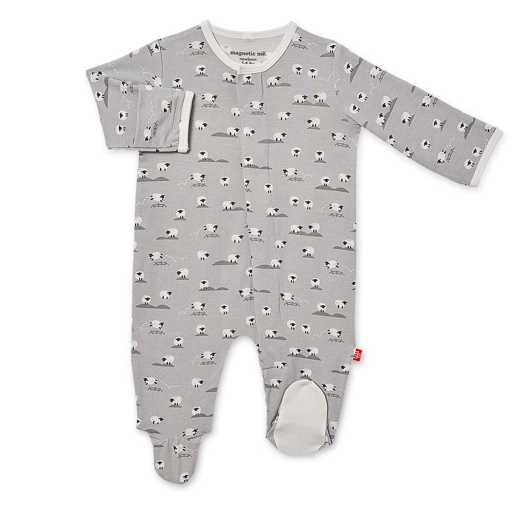 Magnetic Me Footie Pajamas Soft Modal Baby Sleepwear with Quick Magnetic Fastener | Boys and Girls Sleeper Preemie-24 Months