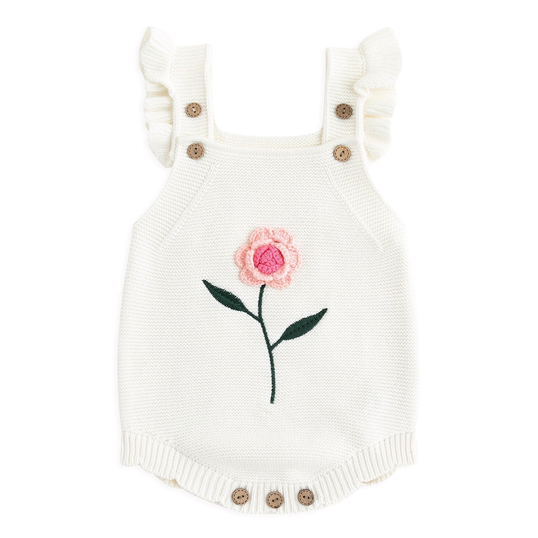 Simplee kids Baby Girls Sunflower Knit Rompers Knit Clothes for Newborn Baby Girls