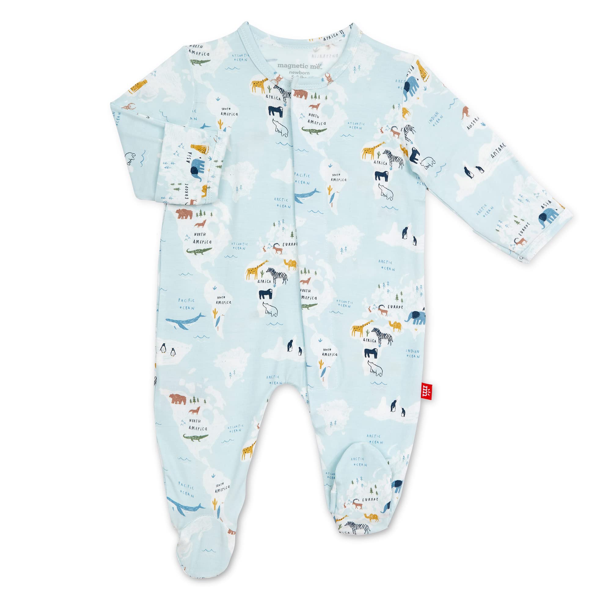 Magnetic Me Footie Pajamas Soft Modal Baby Sleepwear with Quick Magnetic Fastener | Boys and Girls Sleeper Preemie-24 Months