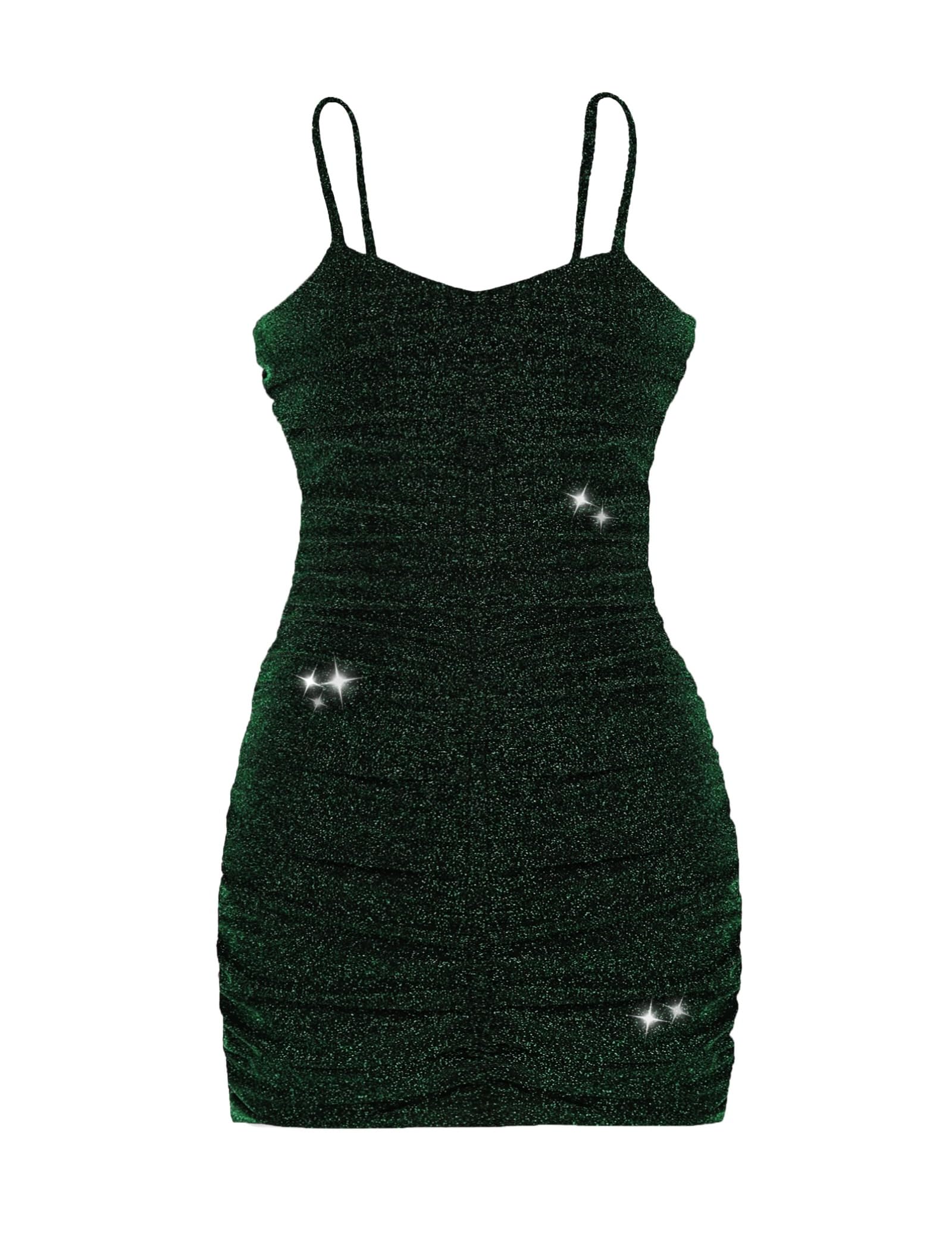 EXARUS Girls Teen School Dance Formal Dress Tween Prom Party Special Occasion Graduation Short Fitted Bodycon Dresses