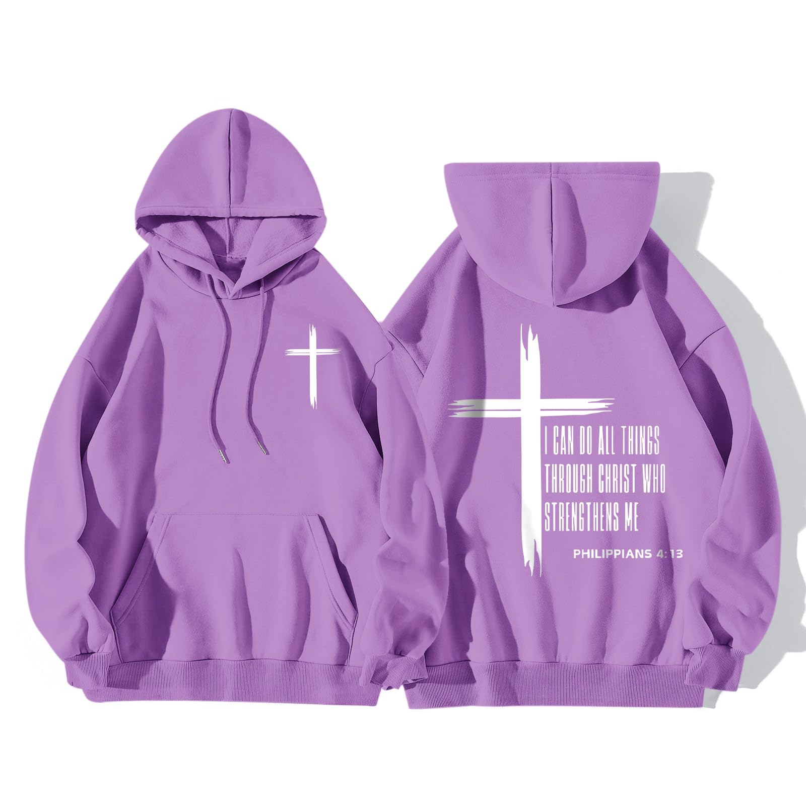KEEVICI Christian Graphic Hoodies For Teen Boys Jesus Hoodie Faith God Sweatshirt Bible Verse Pullover Religious Tops