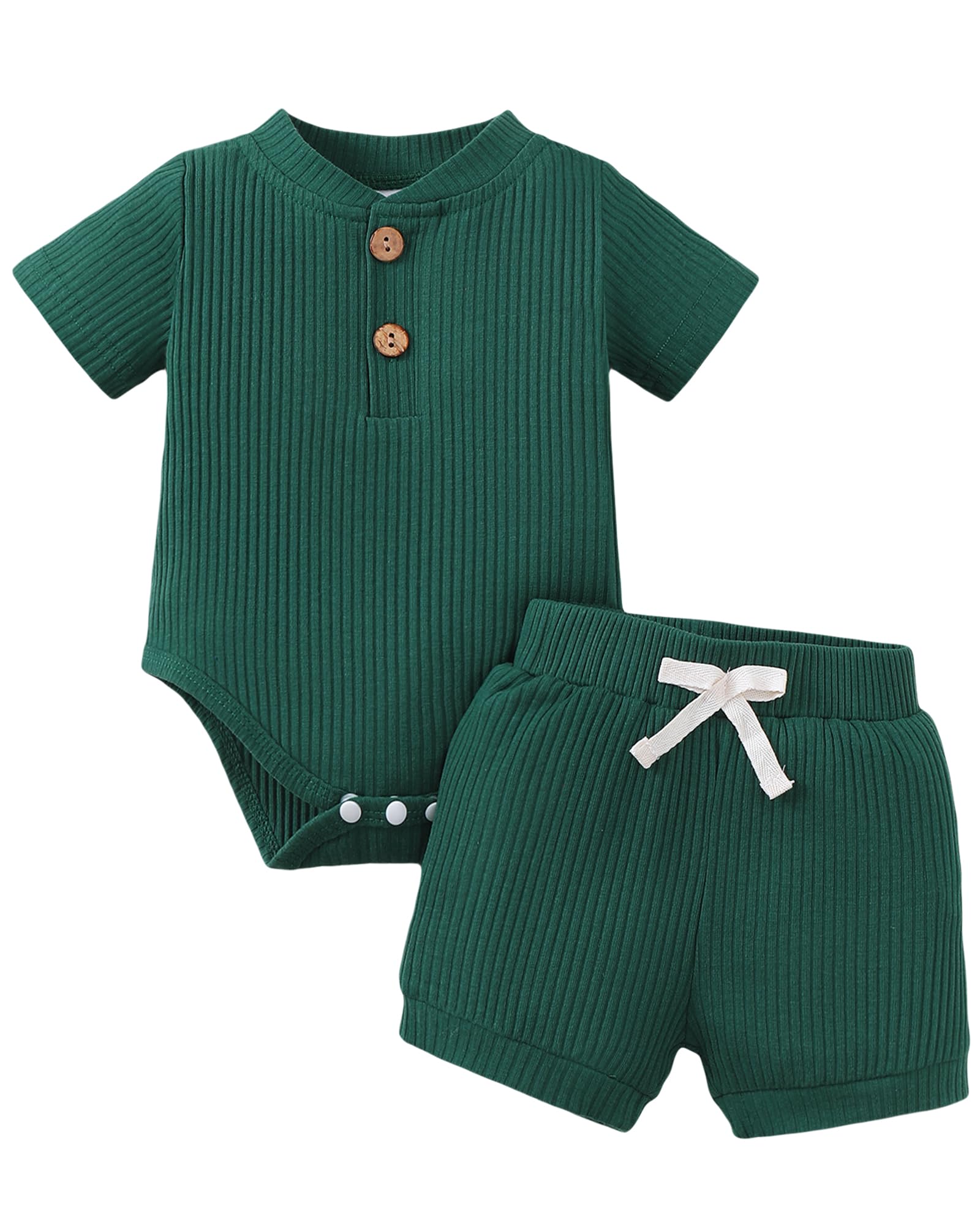 Jecson Newborn Boy Clothes Baby Boy Outfits Set Baby Boy Summer Clothes Soft Cotton Short Sleeve Top and Shorts for 0-18M