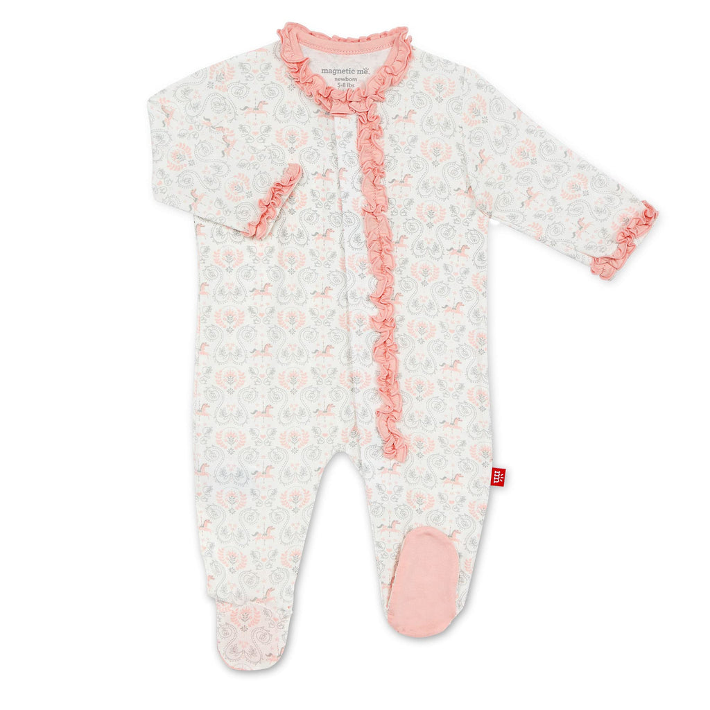 Magnetic Me Footie Pajamas Soft Modal Baby Sleepwear with Quick Magnetic Fastener | Boys and Girls Sleeper Preemie-24 Months