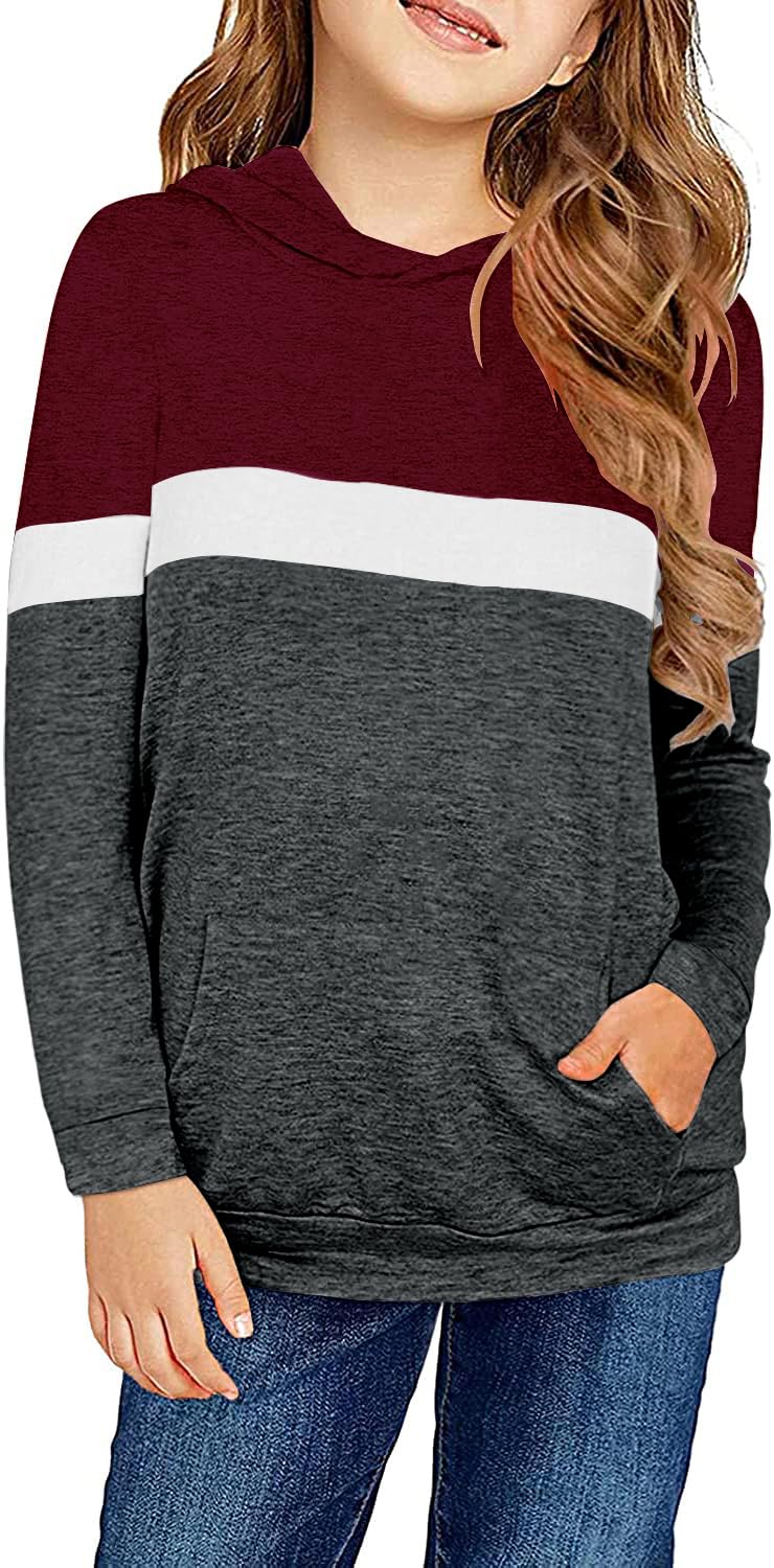 storeofbaby Girls Tops Casual Long Sleeve Shirts Loose Round Neck Tunic Blouse