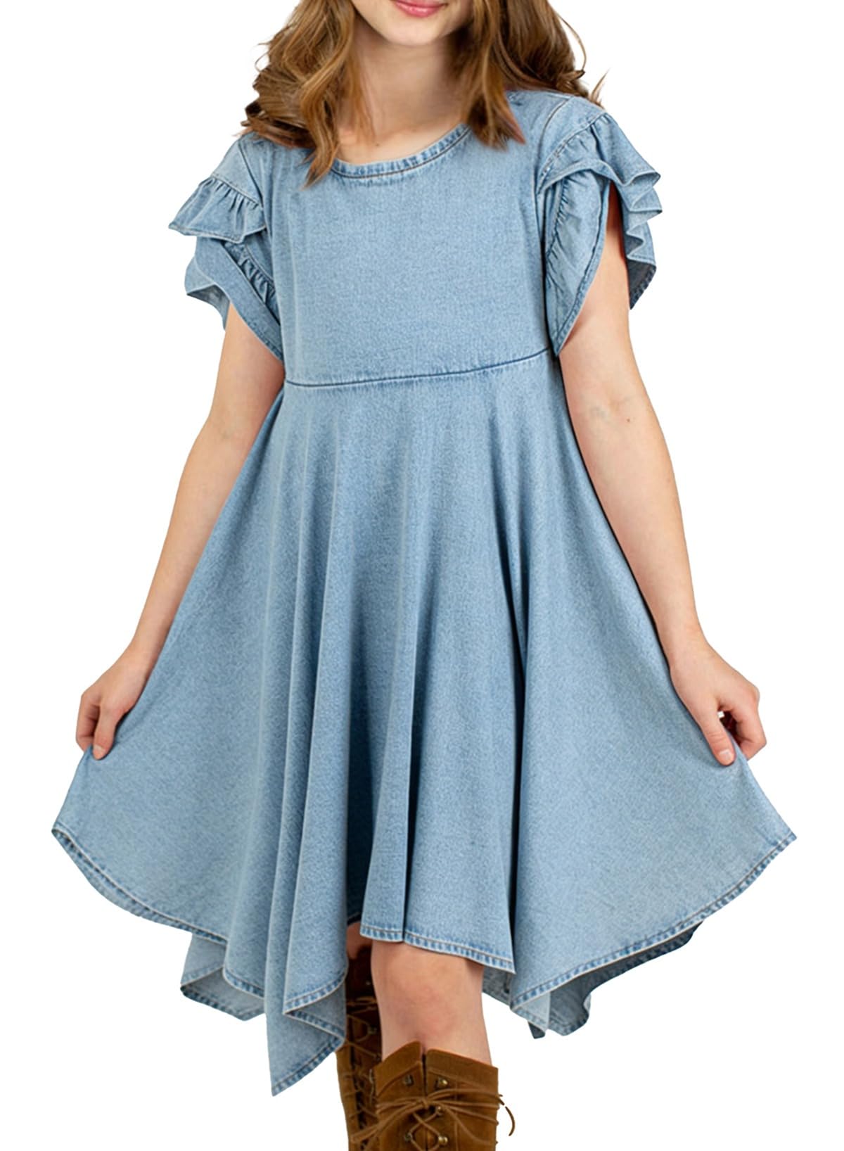 blibean Tween Girls Summer High Low Boho Dresses Size 4-15 Years