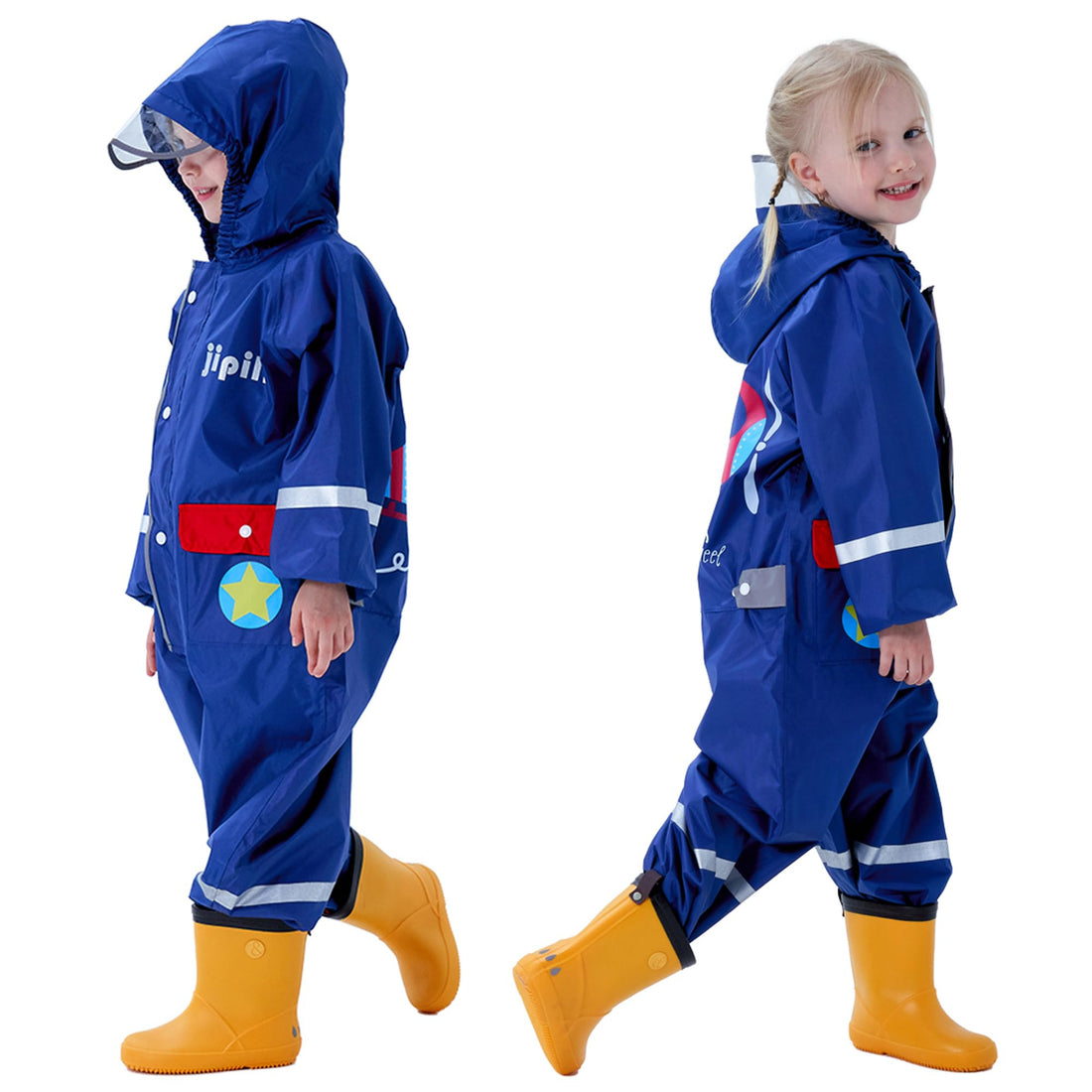 Toddler Waterproof One-Piece Cartoon Rain Suit
