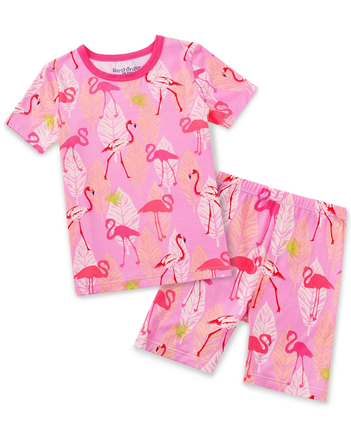 babee Reshinee Bamboo Viscose Toddler Unicorn Mermaid Girls Kids Pajamas Short Sleeve Summer Cool Snug fit Pjs 12M-8Y 2pcs