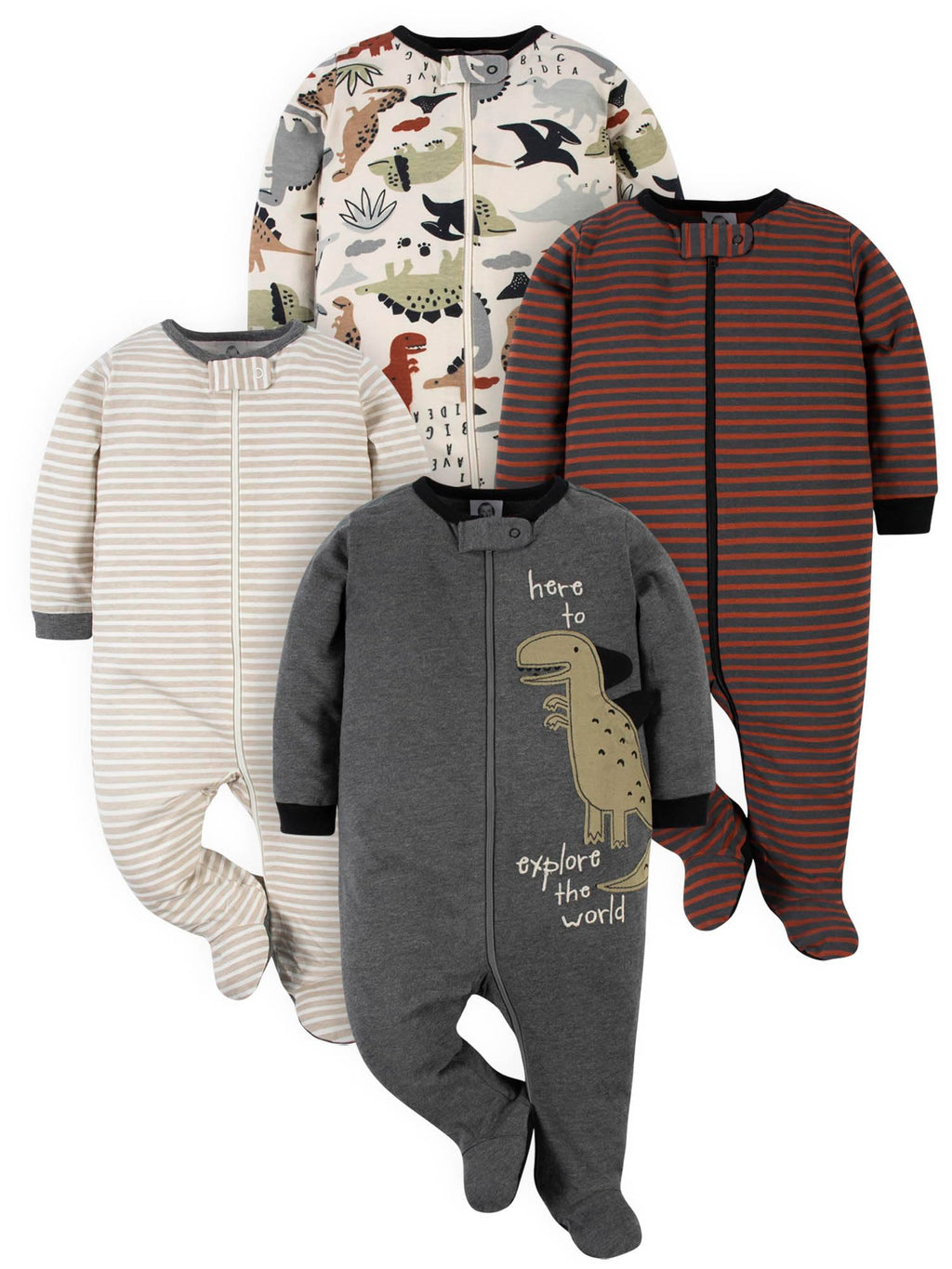 Gerber baby-boys 4 Pack Sleep 'N Play Footie