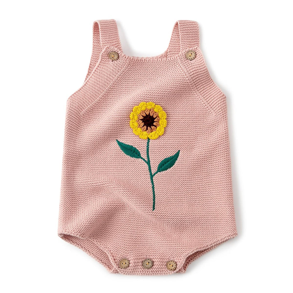 Simplee kids Baby Girls Sunflower Knit Rompers Knit Clothes for Newborn Baby Girls