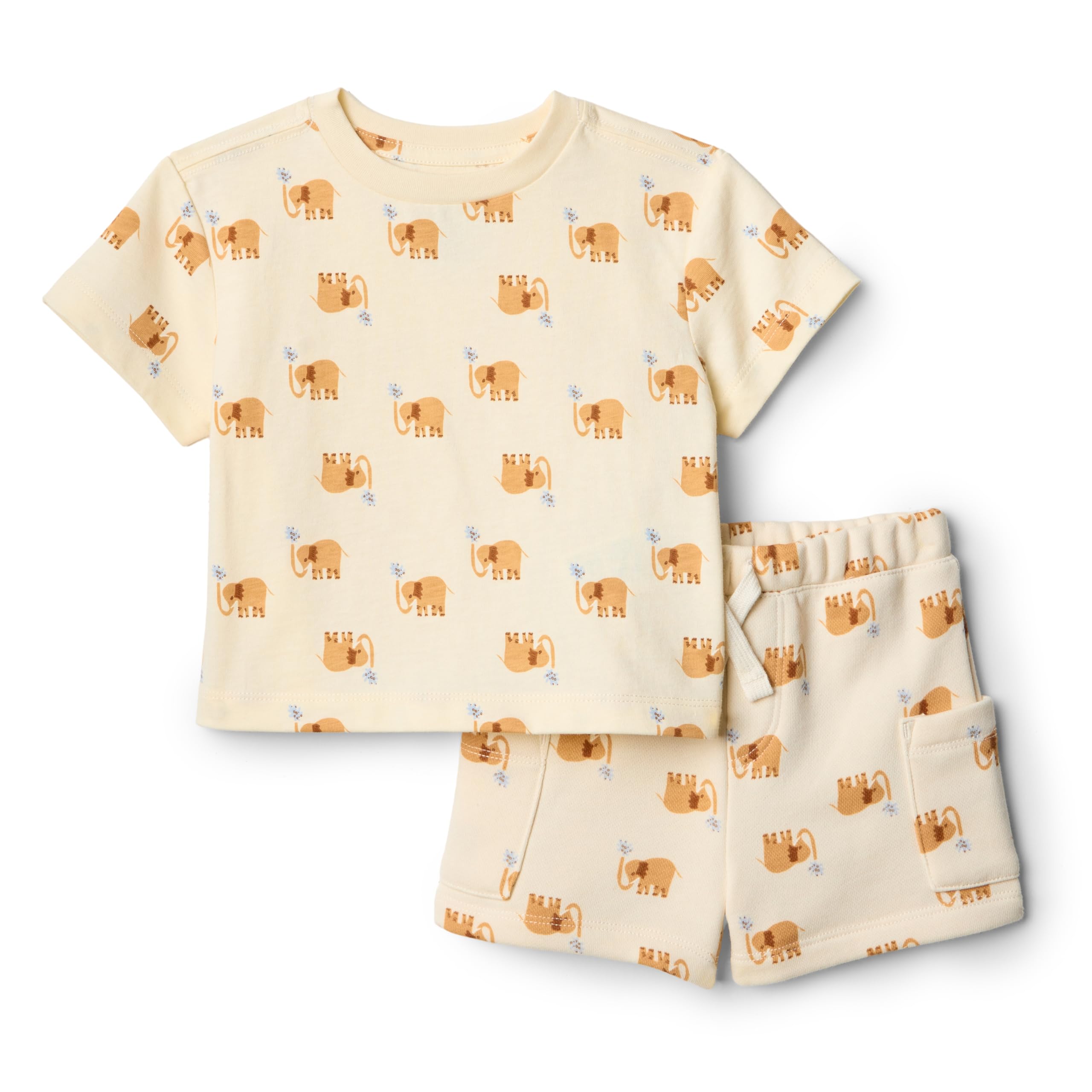 Amazon Essentials x Sofia Grainge Babies, Toddlers, and Boys' T-Shirt and Short Play Set, Multipacks