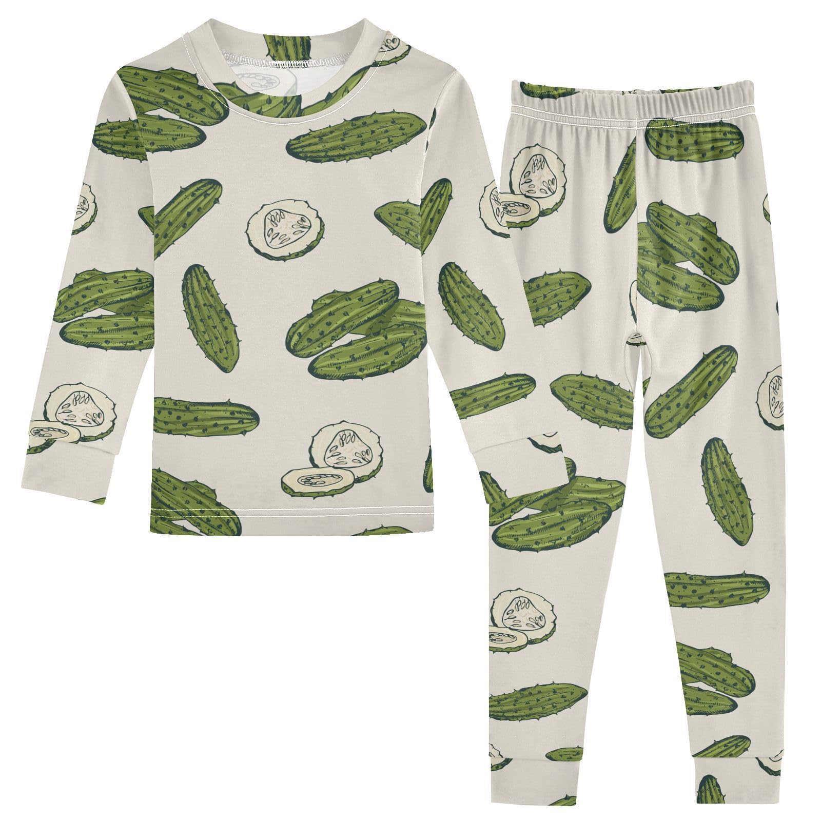 WIFIU Pajama Sets Long Sleeve Top and Pants Soft Cotton Sleepwear 2 Piece Pjs Set for Home Casual Size 18M-8Y