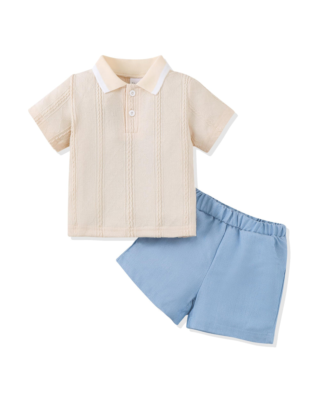 Toddler Boys Polo Shirt and Shorts 2-Piece Summer Set