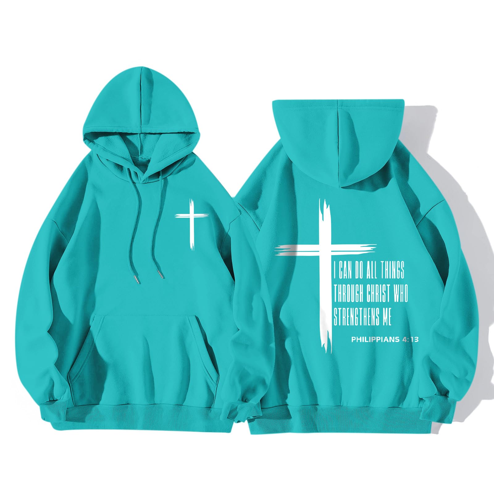 KEEVICI Christian Graphic Hoodies For Teen Boys Jesus Hoodie Faith God Sweatshirt Bible Verse Pullover Religious Tops