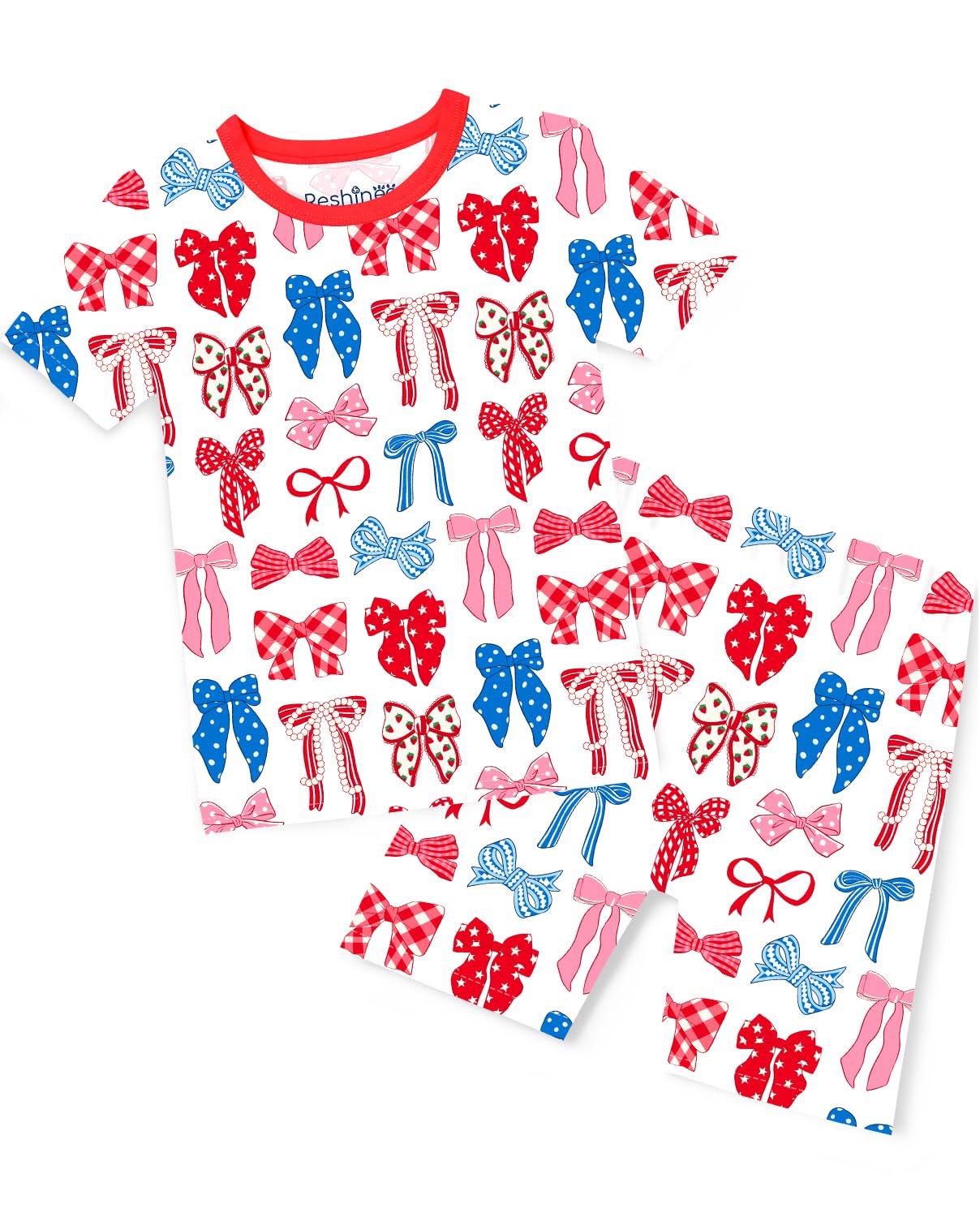 babee Reshinee Bamboo Viscose Toddler Unicorn Mermaid Girls Kids Pajamas Short Sleeve Summer Cool Snug fit Pjs 12M-8Y 2pcs
