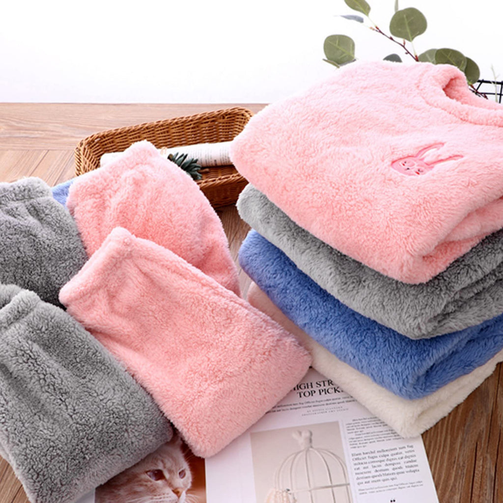 Kids Toddler Pajamas Boys Girls Fleece Pajama Set Winter Warm Sleepwear Pjs Set Plush Tops+Pants Outfits Loungewear