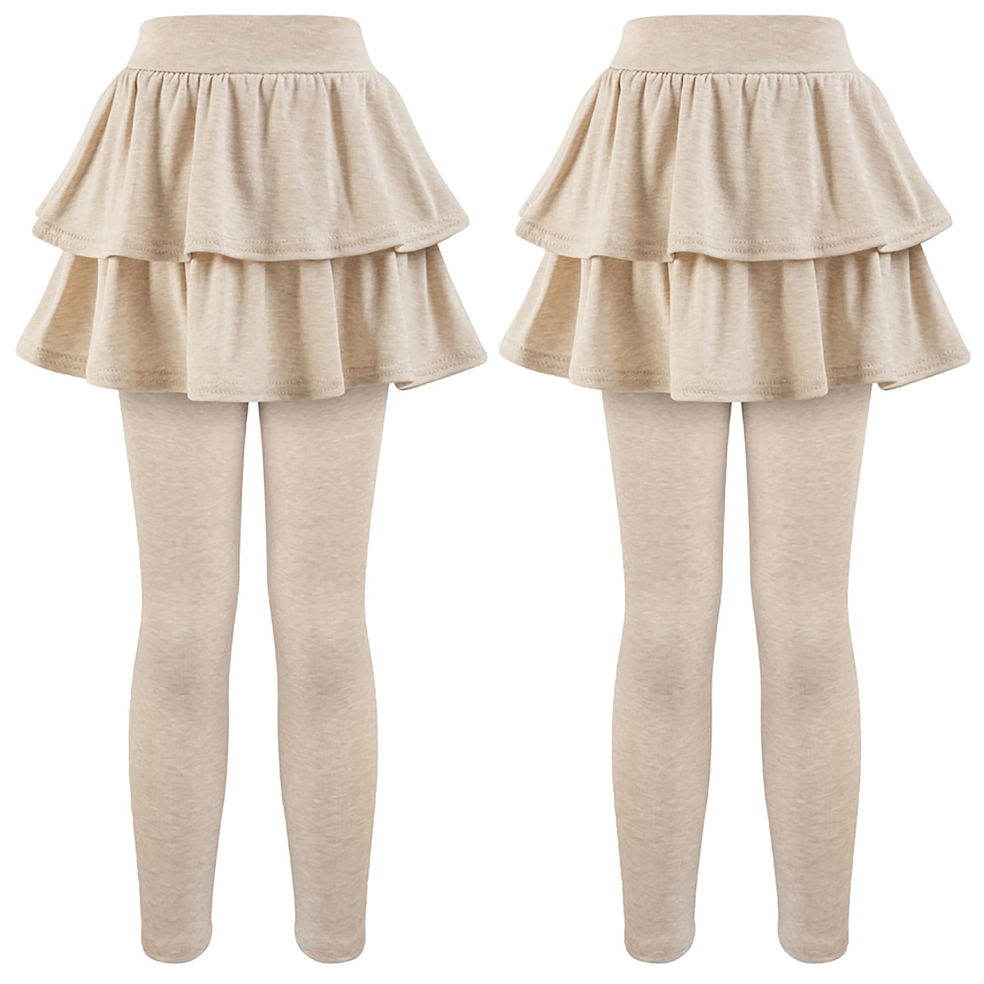 GUOGUOWU Girls School Uniform Pants Leggings with Skirts Stretch Warm Jegging 4-12 Years