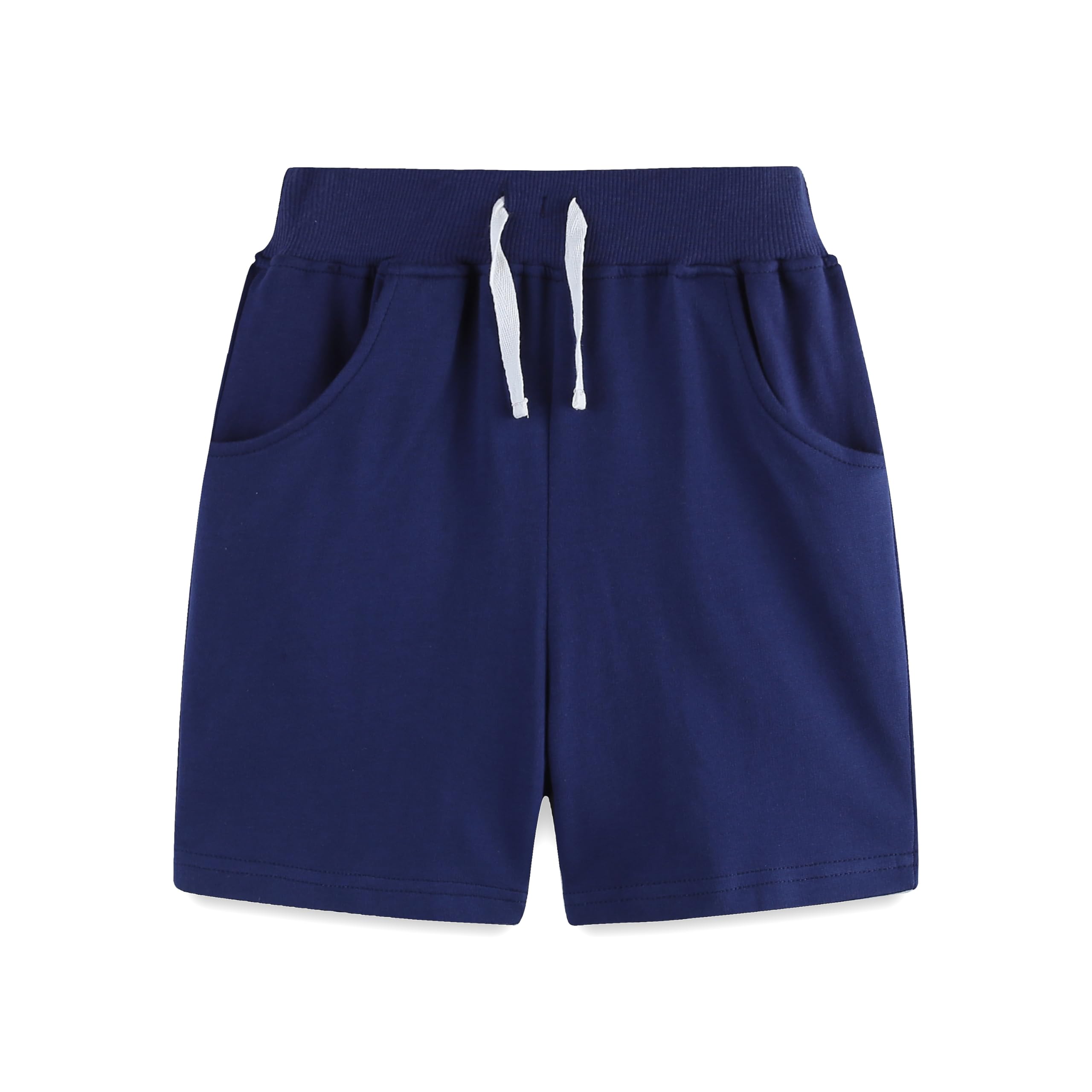 AMIYAN Toddler Shorts Boys Cotton Short Pants with Pocket and Elastic Waist Athletic Jogger Shorts for Kids 2-7Y