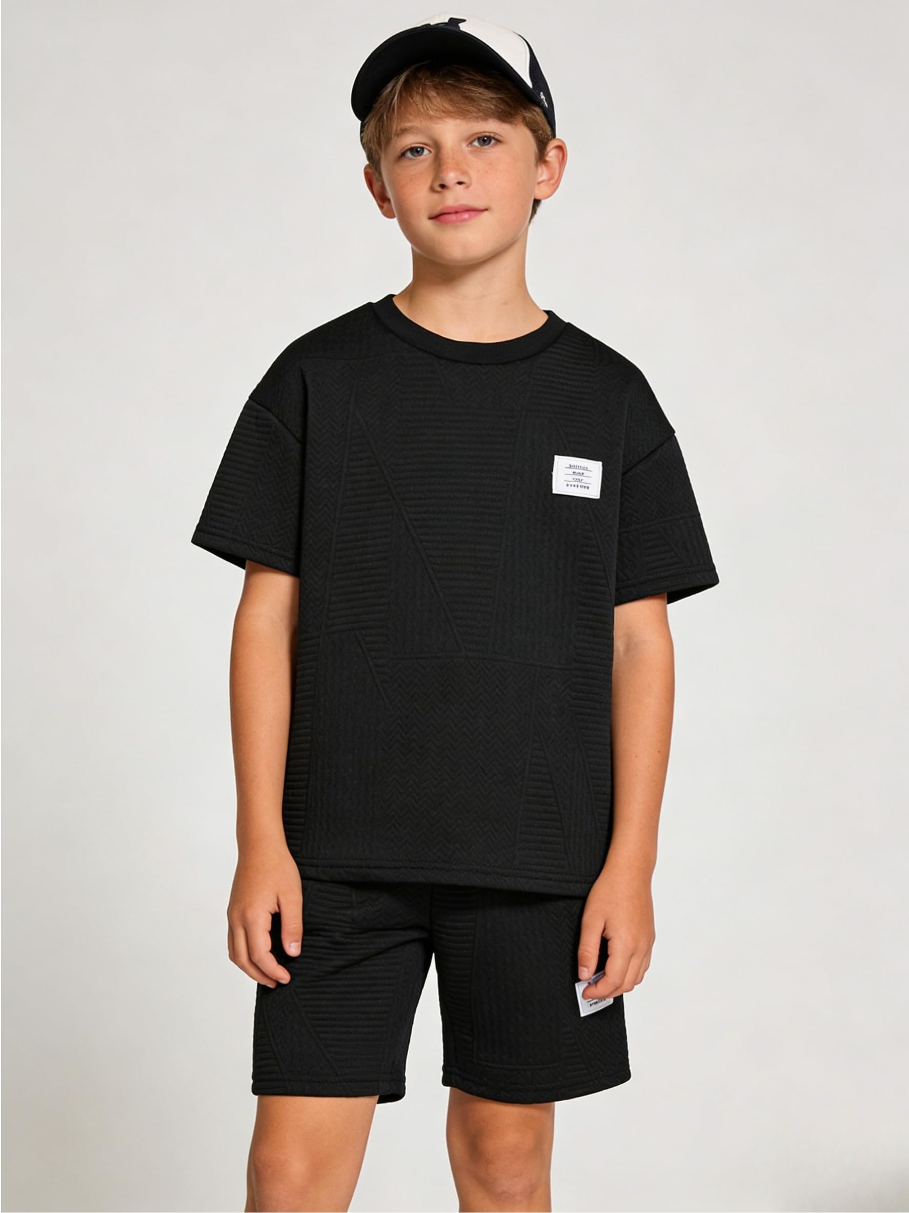 Cakaner Tween Boys Clothes Summer Short Sleeve Top & Shorts Set 2-Piece Casual Outfit Size 6-12 Years