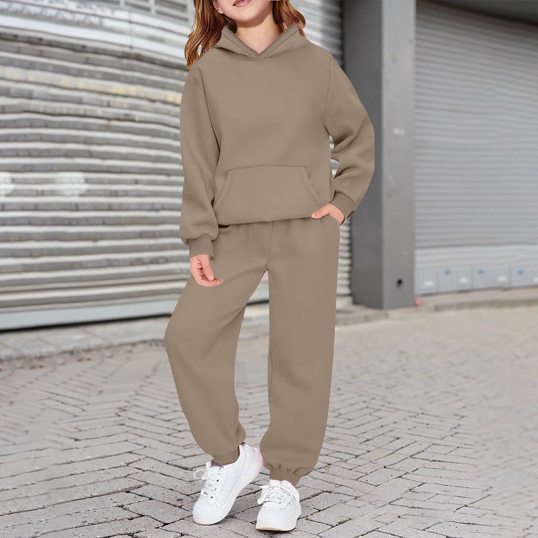 Kids 2-Piece Pullover Hoodie and Jogger Tracksuit Set