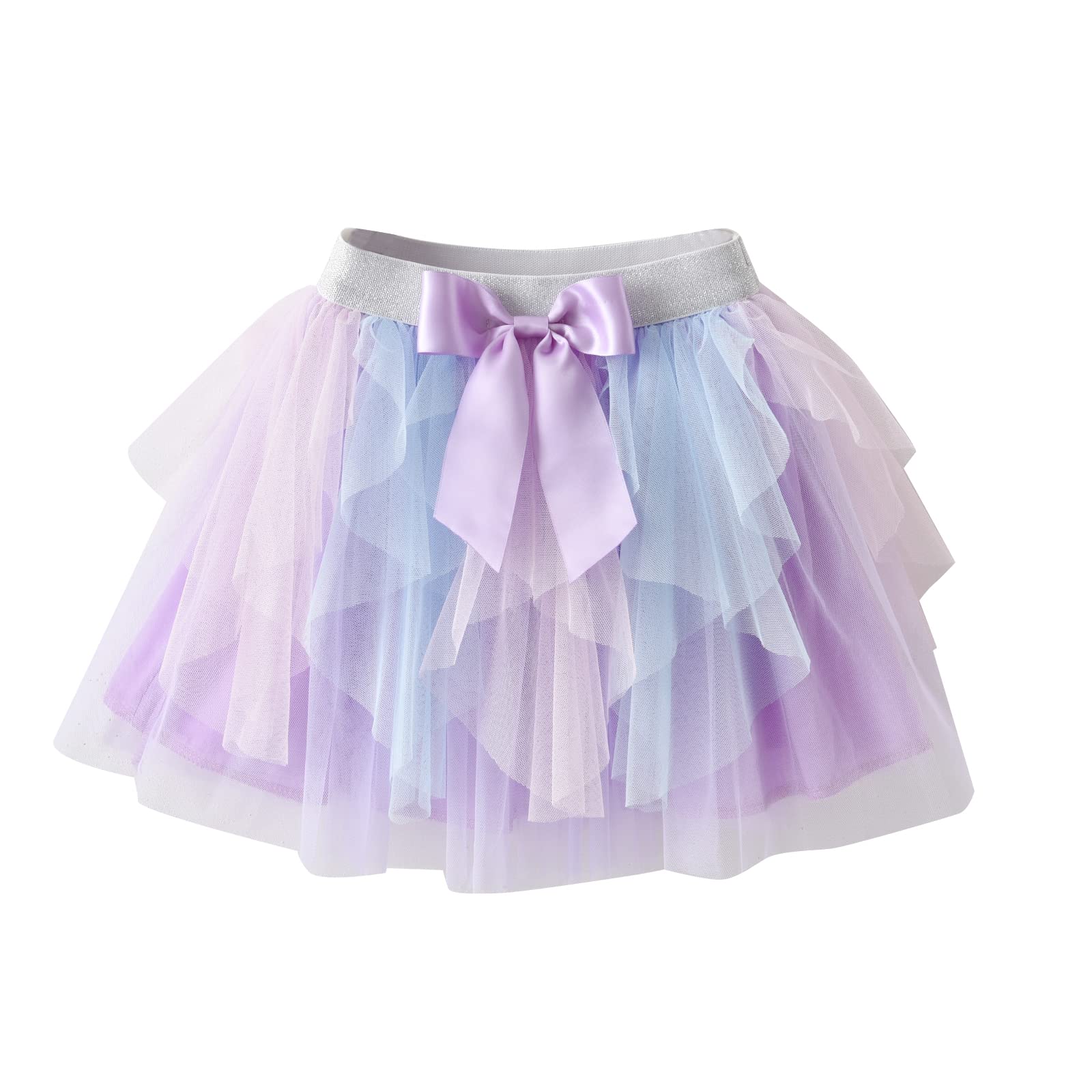 DXTON Girls Rainbow Flower Tulle Skirt Toddler Tutu Girls Clothes