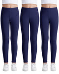 Auranso Girls Leggings Kids Basic Solid Full Length Cotton Tights Pants 2-14 Years
