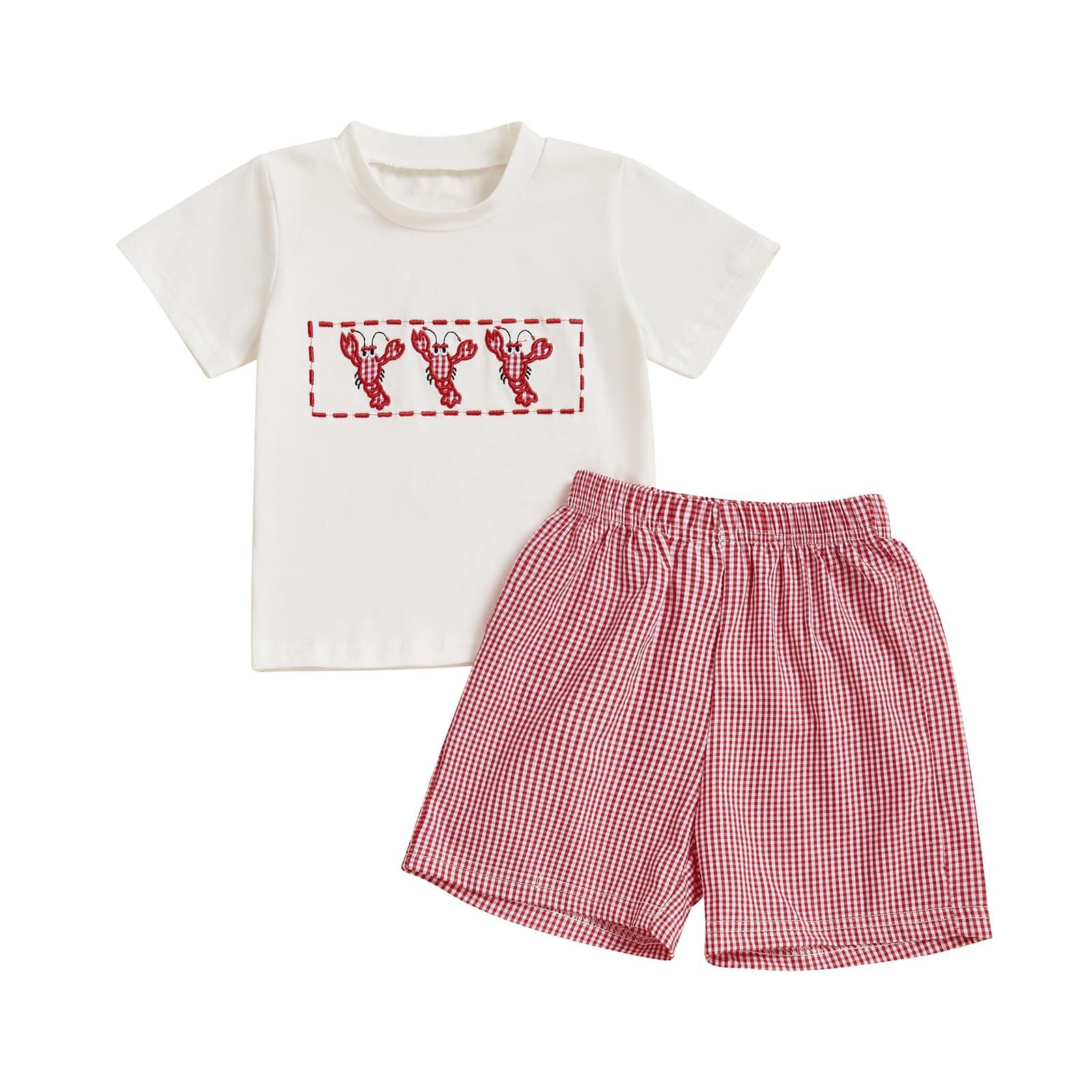 VISGOGO Baby Boy Summer Outfit Striped T-shirt Toddler Boy Summer Clothes 6 12 18 Months 2 3 4 5 T Kids Boy Short Set