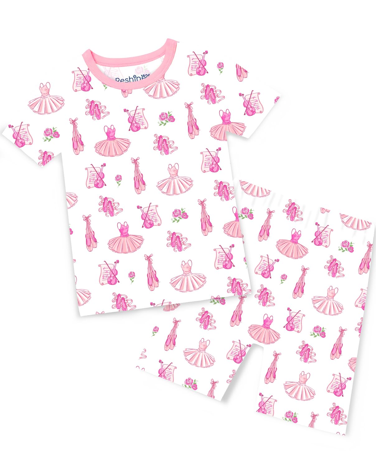 babee Reshinee Bamboo Viscose Toddler Unicorn Mermaid Girls Kids Pajamas Short Sleeve Summer Cool Snug fit Pjs 12M-8Y 2pcs