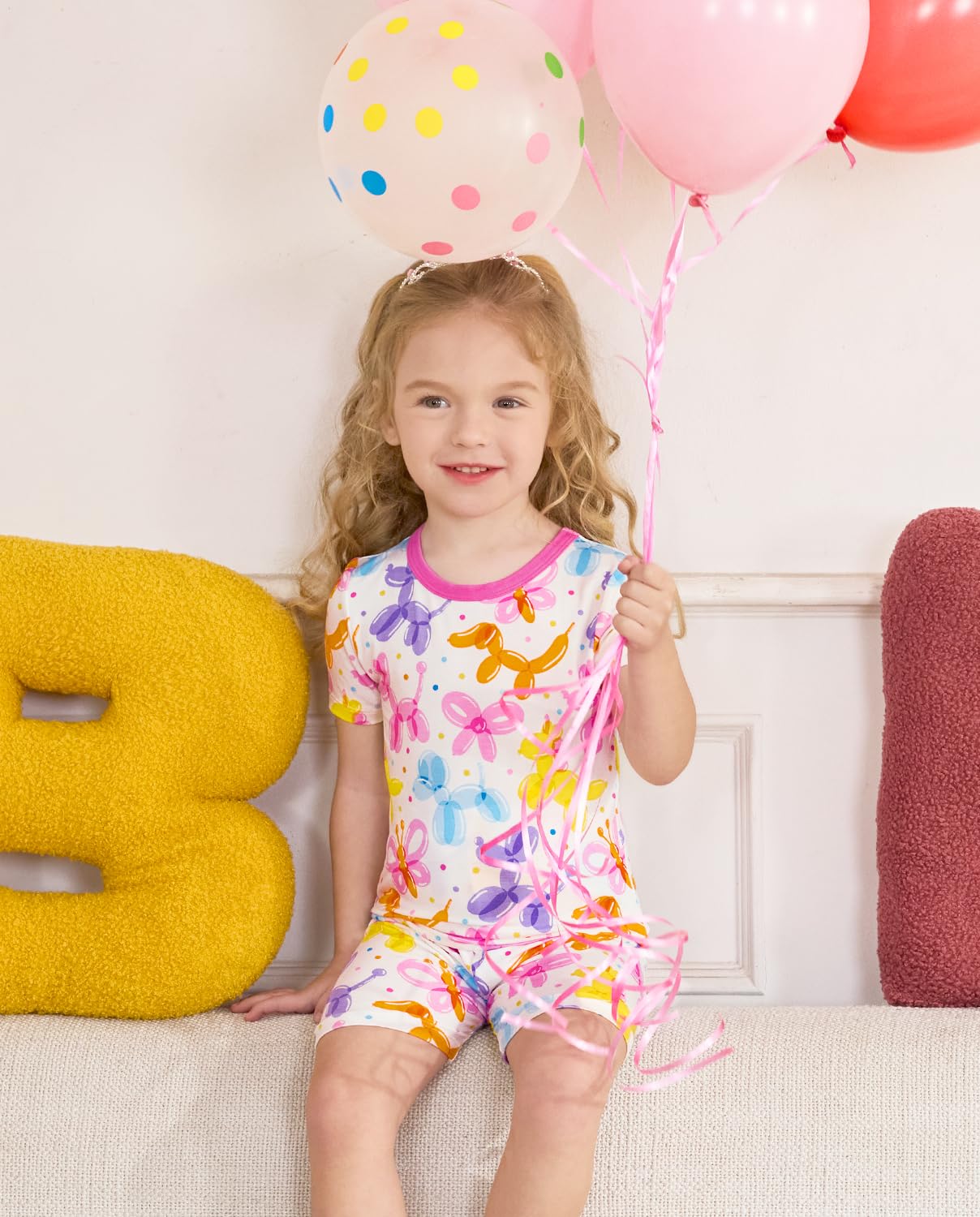 babee Reshinee Bamboo Viscose Toddler Unicorn Mermaid Girls Kids Pajamas Short Sleeve Summer Cool Snug fit Pjs 12M-8Y 2pcs
