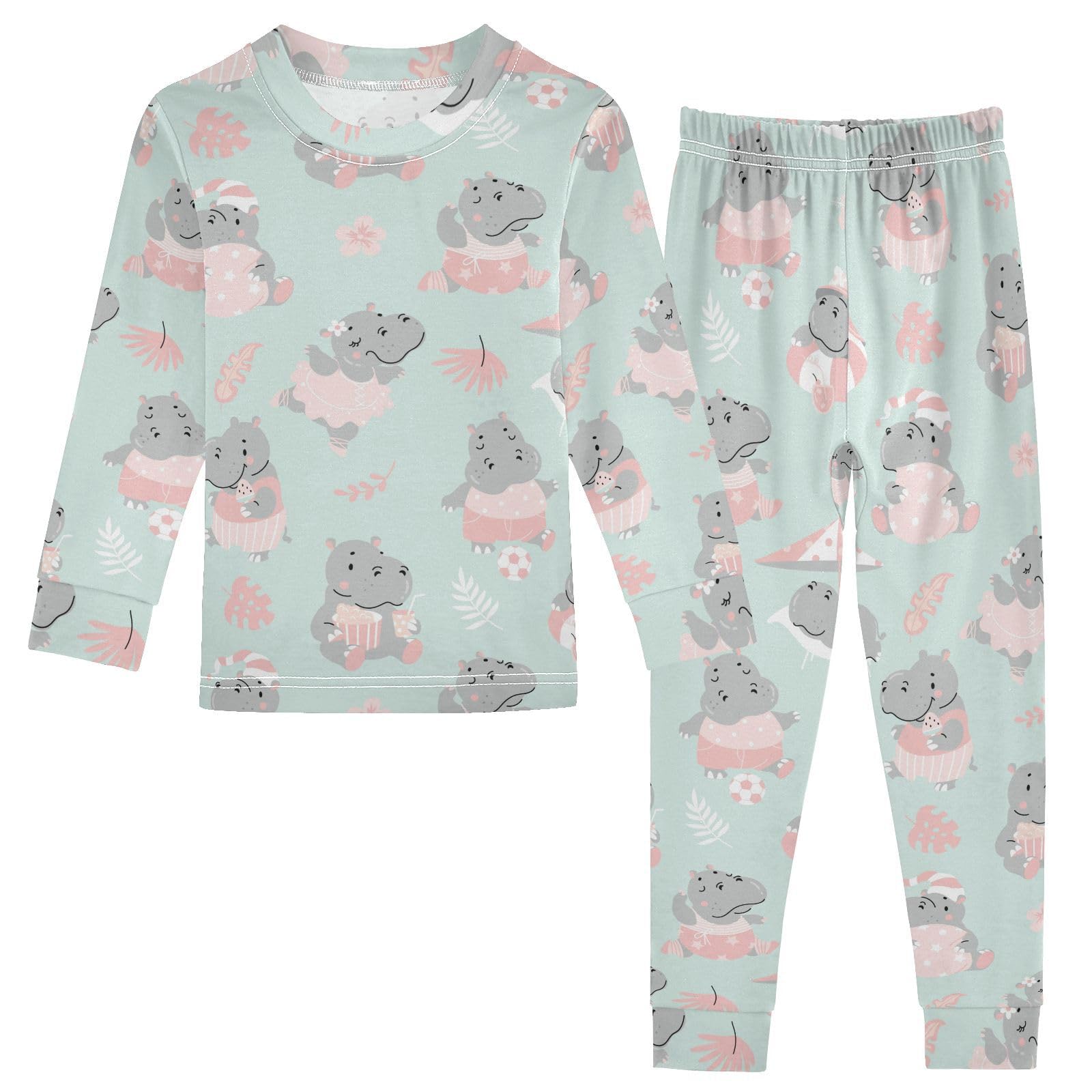 SLHKPNS Pajama Sets Long Sleeve Soft Comfy Sleepwear 2 Piece PJS 3-8 Years
