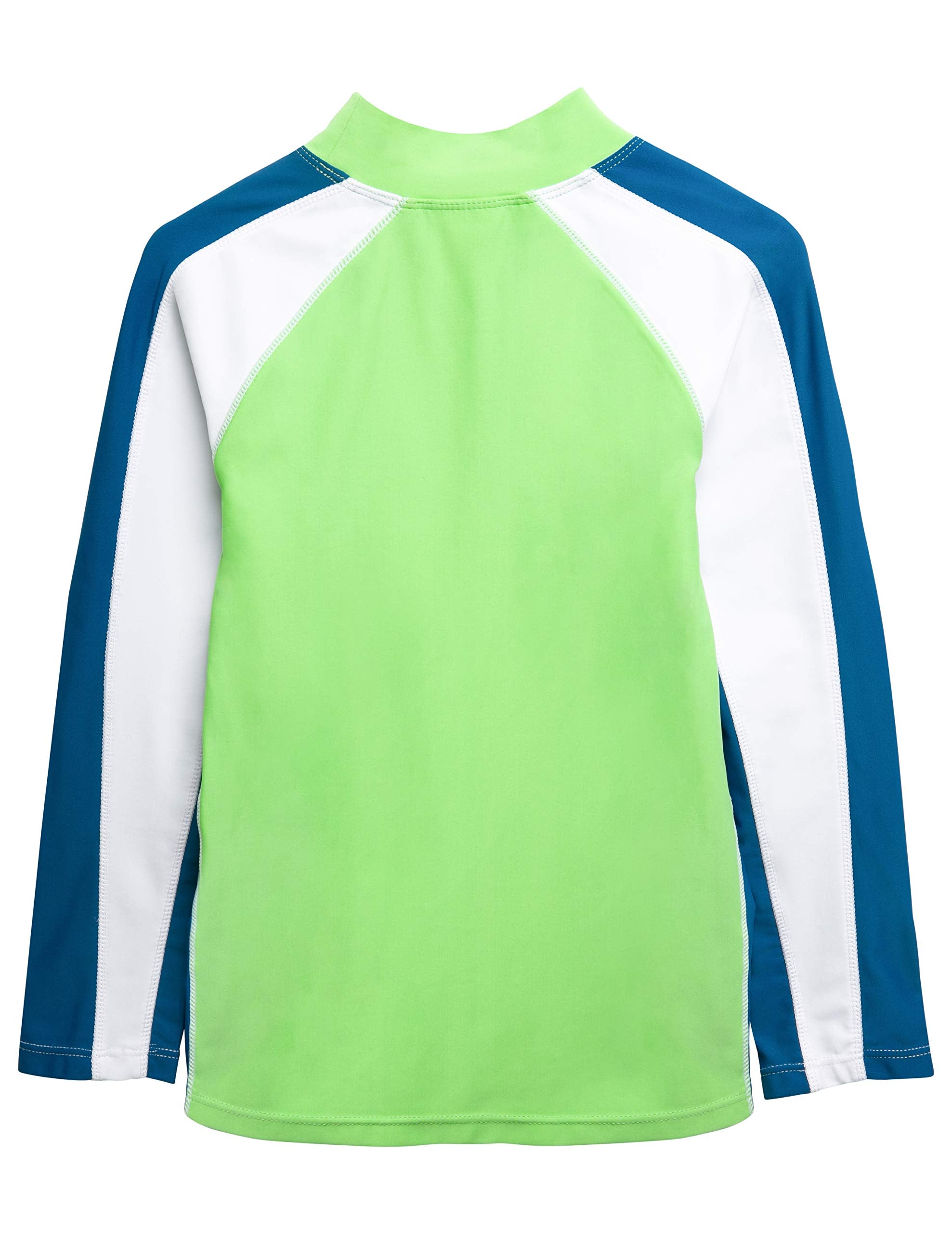 SunBusters Boys L/S Rash Guard(UPF 50+), Flash Green, 11/12 yrs