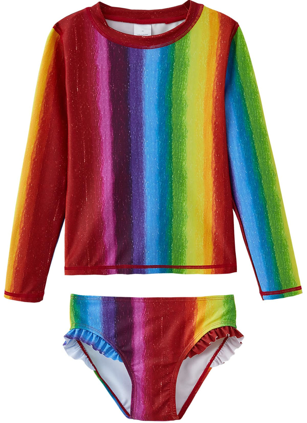 UMELOK Toddler and Little Girls Rash Guard Sets with Bikini Bottoms Swimwear