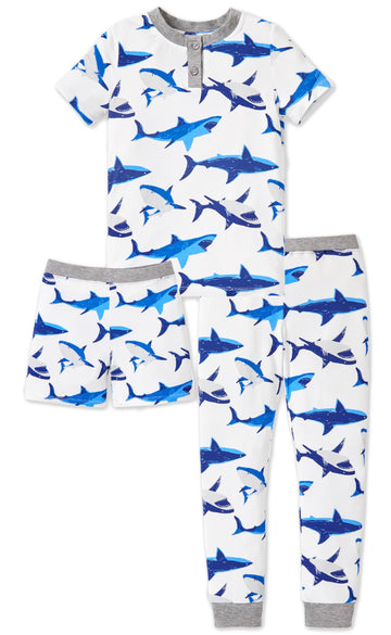 Kids 3-Pack Bamboo Viscose Pajama Sets with Shorts & Pants