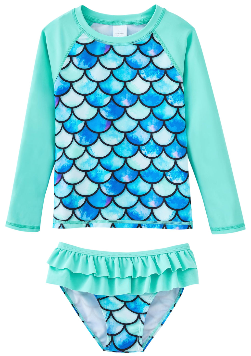 UMELOK Toddler and Little Girls Rash Guard Sets with Bikini Bottoms Swimwear