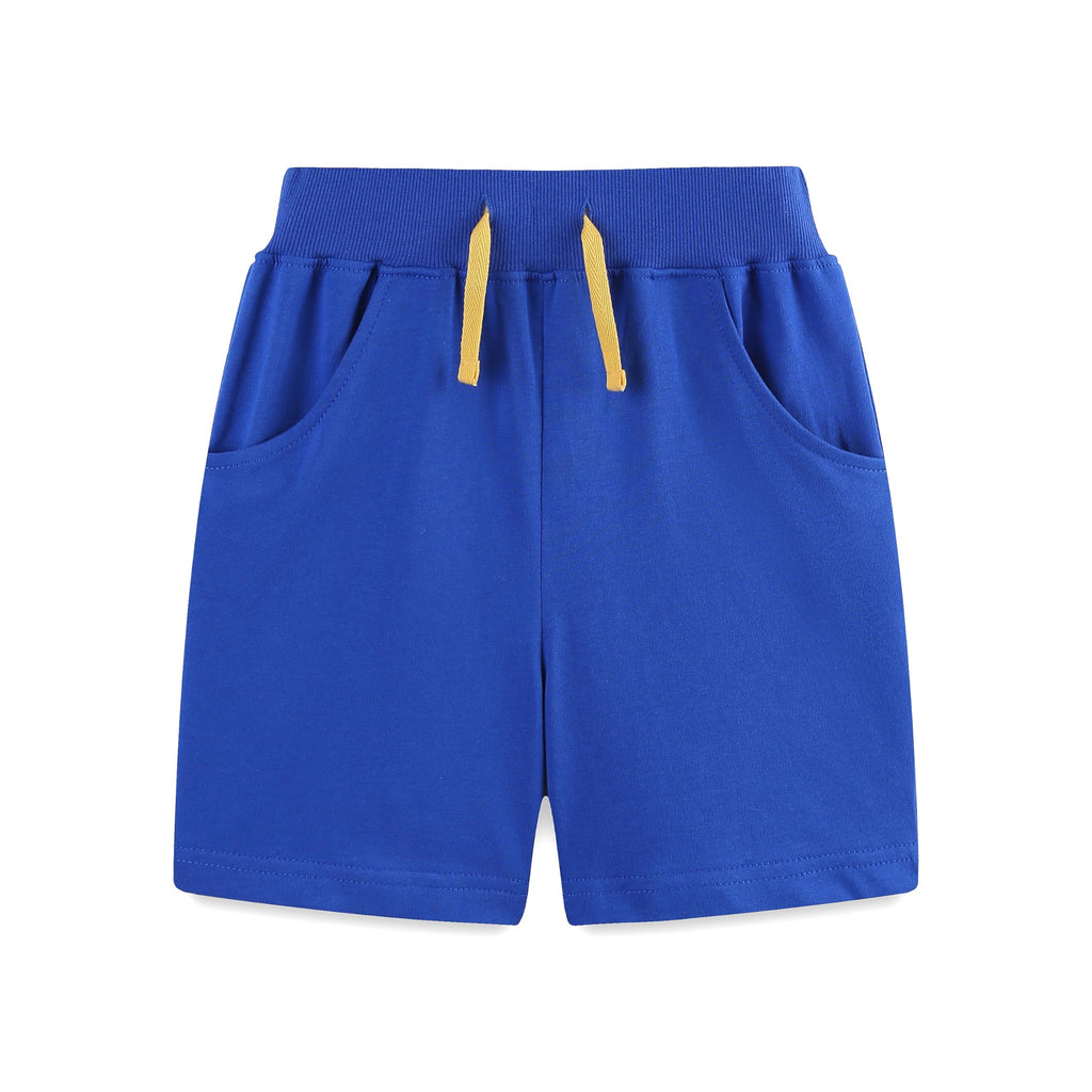 AMIYAN Toddler Shorts Boys Cotton Short Pants with Pocket and Elastic Waist Athletic Jogger Shorts for Kids 2-7Y