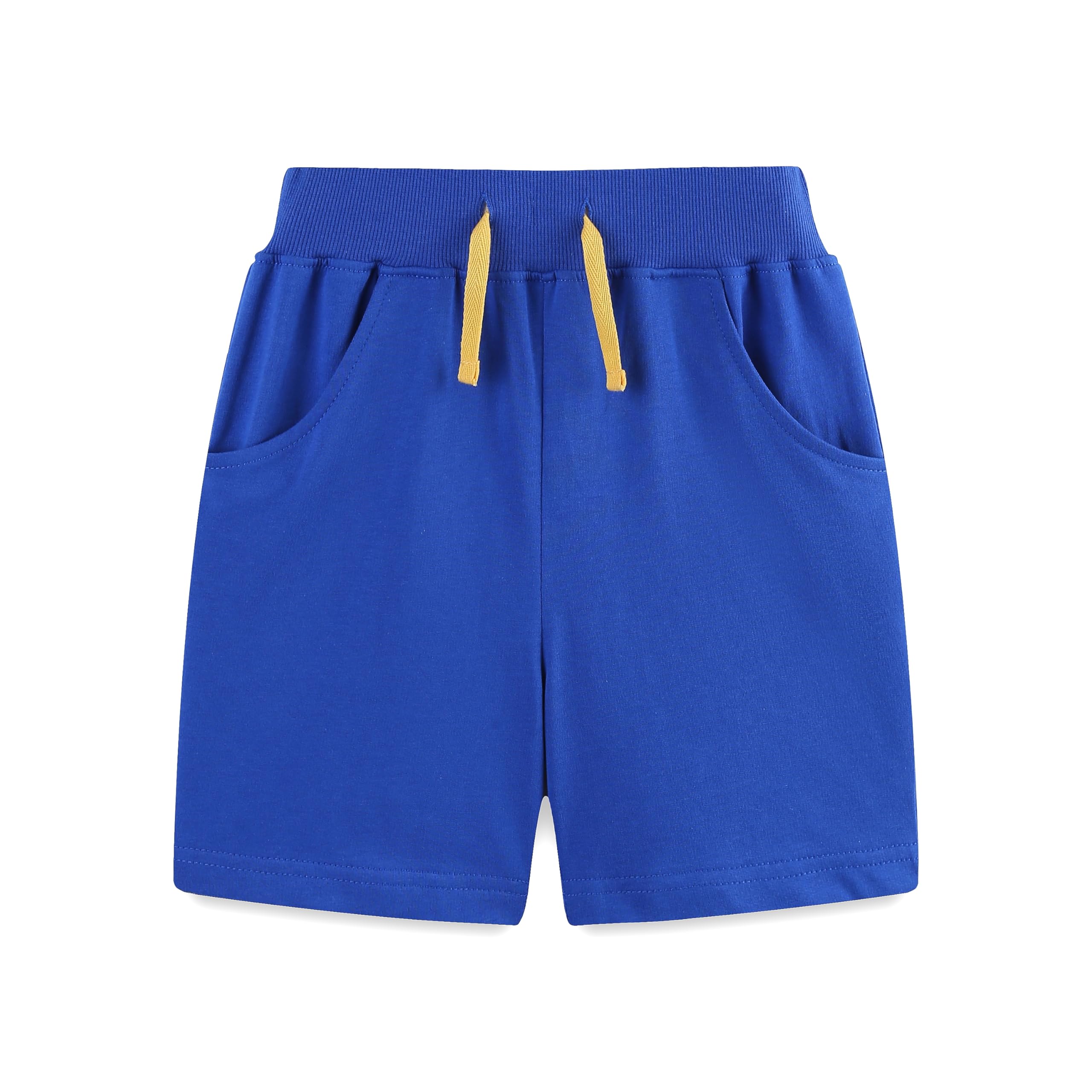 AMIYAN Toddler Shorts Boys Cotton Short Pants with Pocket and Elastic Waist Athletic Jogger Shorts for Kids 2-7Y