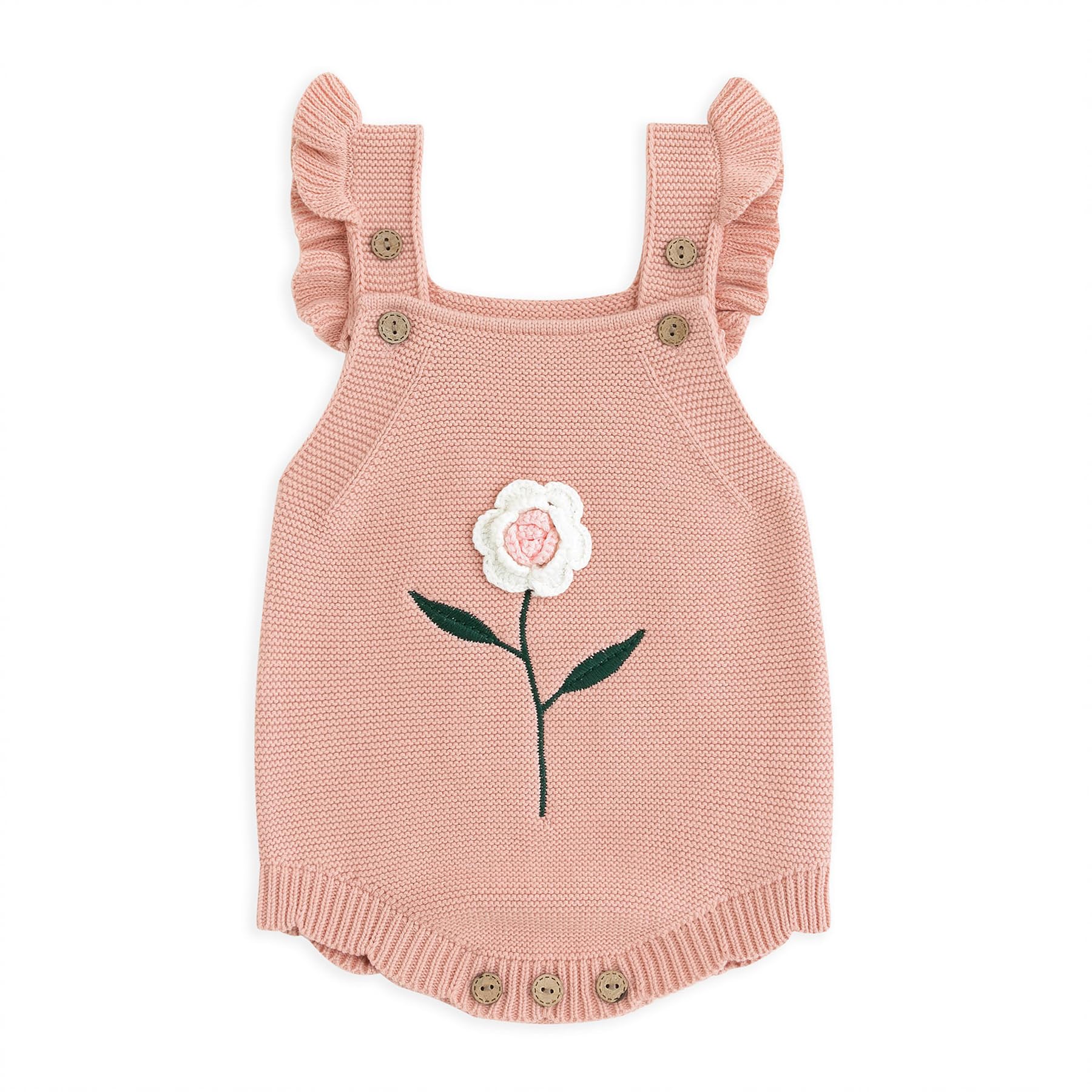 Simplee kids Baby Girls Sunflower Knit Rompers Knit Clothes for Newborn Baby Girls