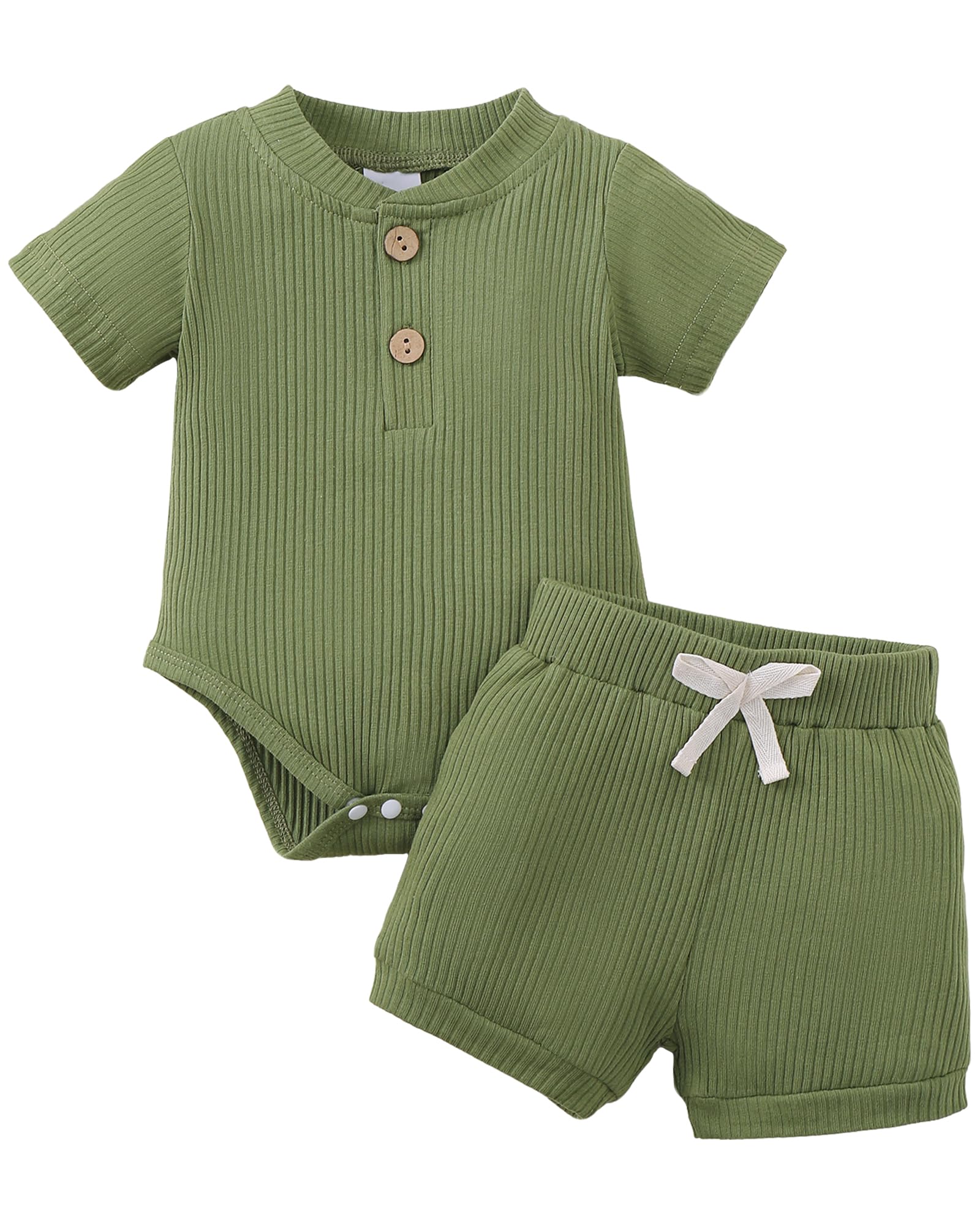 Jecson Newborn Boy Clothes Baby Boy Outfits Set Baby Boy Summer Clothes Soft Cotton Short Sleeve Top and Shorts for 0-18M