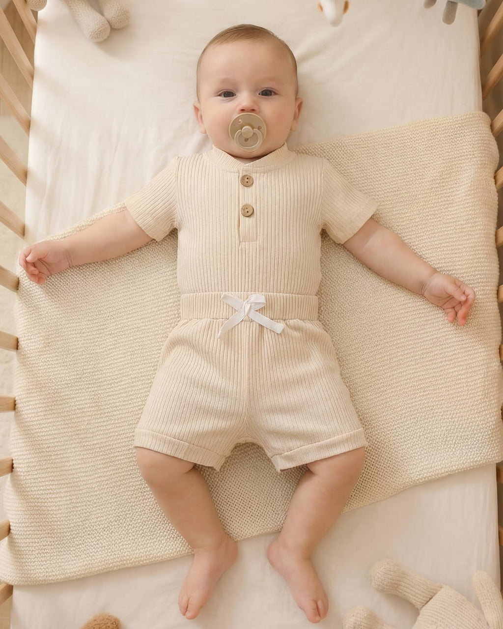 Jecson Newborn Boy Clothes Baby Boy Outfits Set Baby Boy Summer Clothes Soft Cotton Short Sleeve Top and Shorts for 0-18M