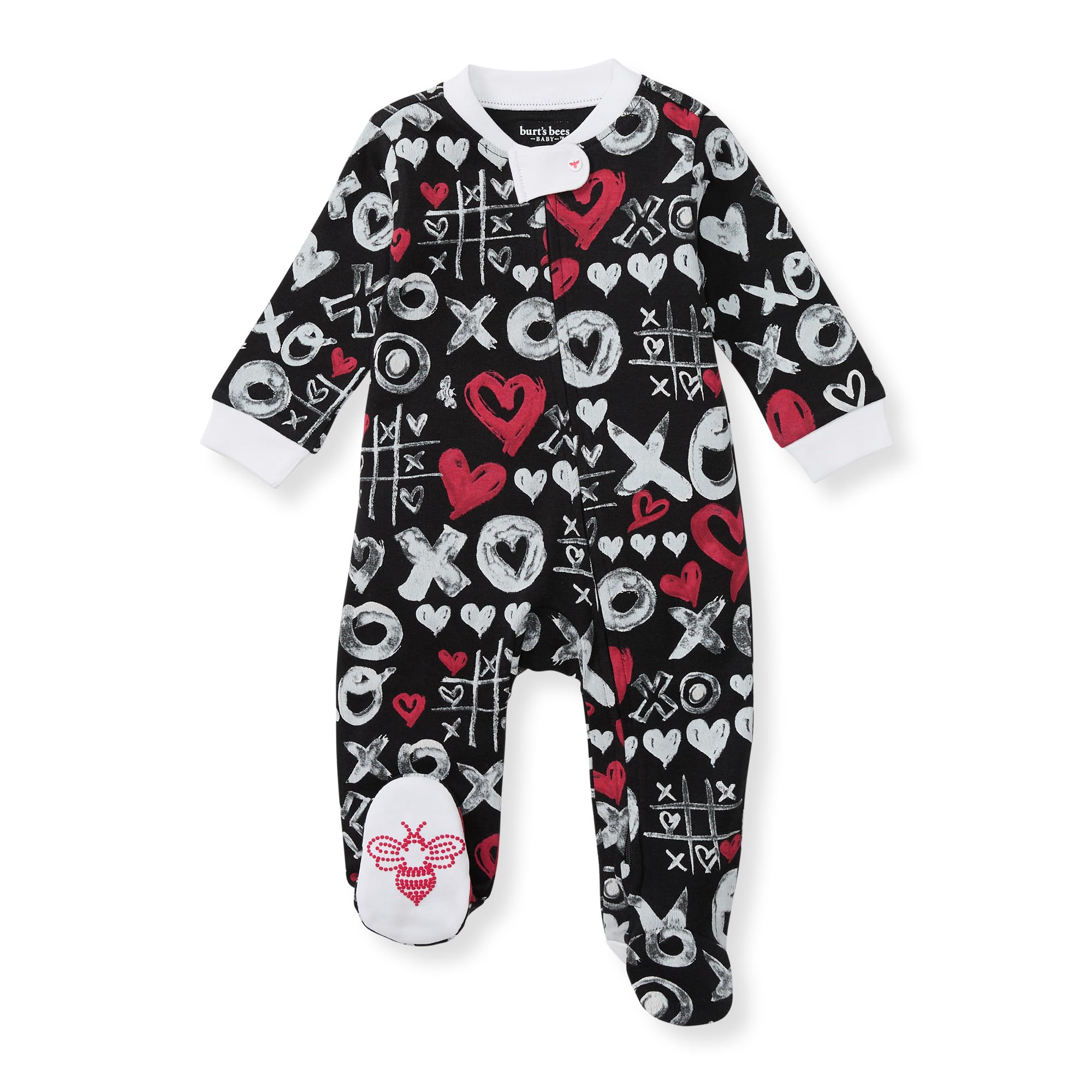Burt's Bees Baby Boys Sleep and Play Pajamas, 100% Organic Cotton, One-piece PJs, Diagonal Zip Up Loose Fit Footie