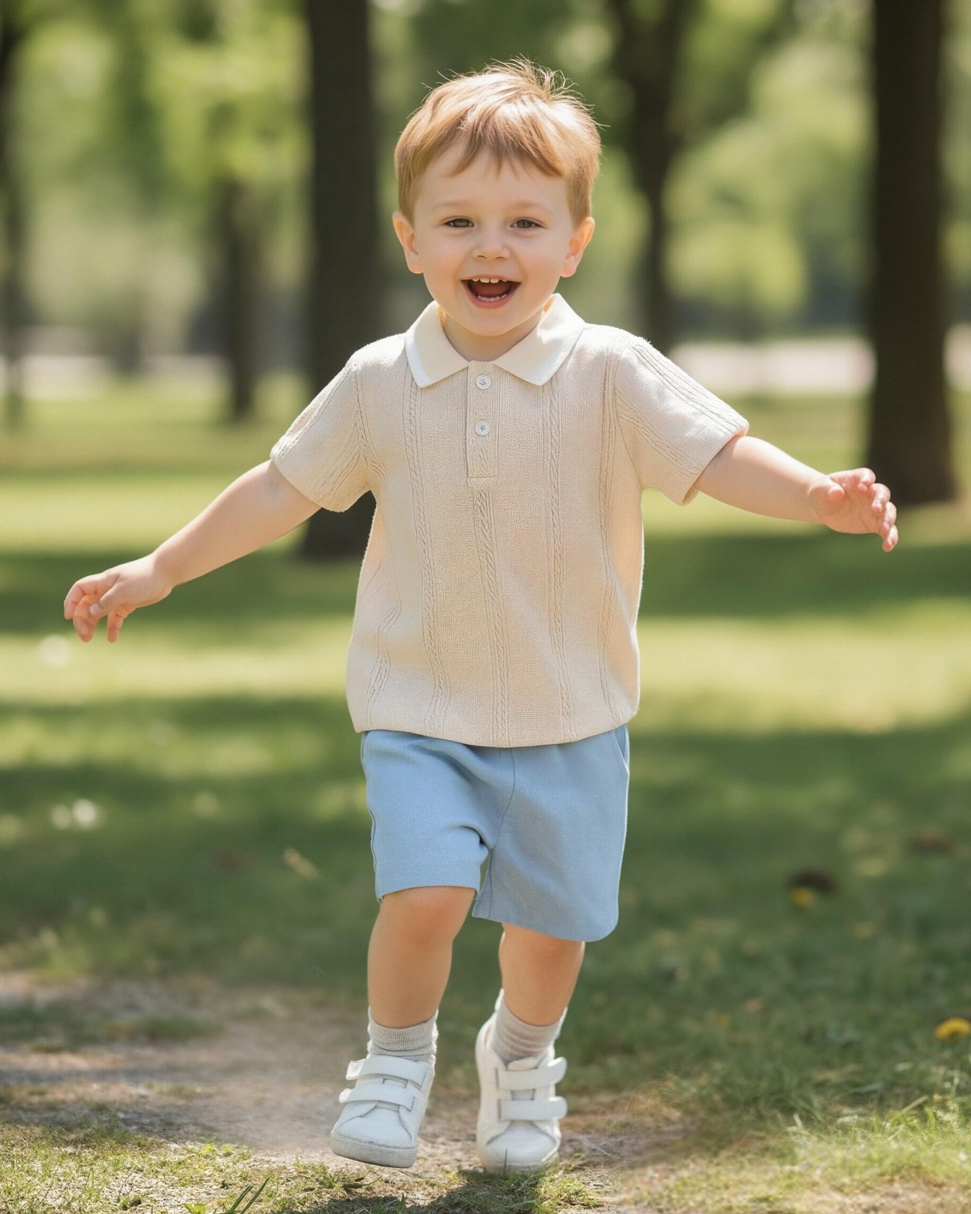Renotemy Toddler Baby Boys Clothes Summer Outfits Polo Shirt Shorts Set 2Pcs Boys Clothing Sets 12 Month-5T