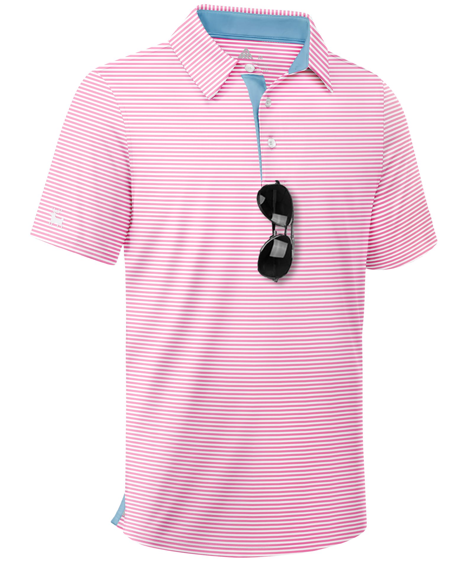 ZITY Boys Golf Polo Shirts Short Sleeve UPF 50+ Print Pattern Shirts for Youth Kids Funny School Uniform Collared T-Shirt