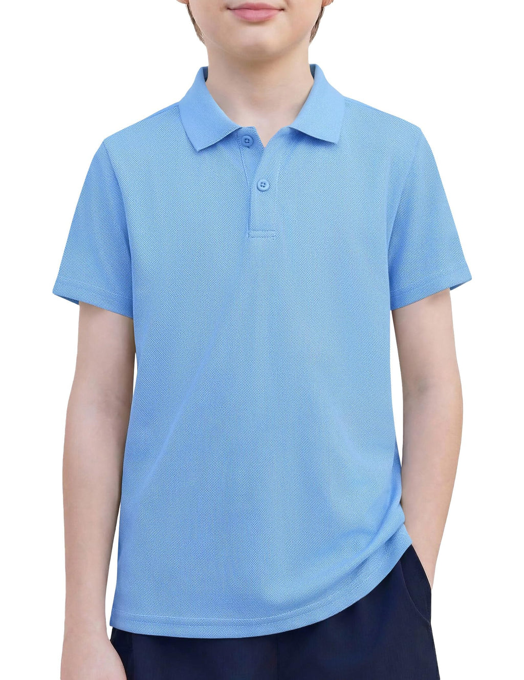 Arshiner Boys Golf Polo Shirt Uniform Short Sleeve Button Collared Tee Casual Performance Active T Shirt Size 4-13 Years