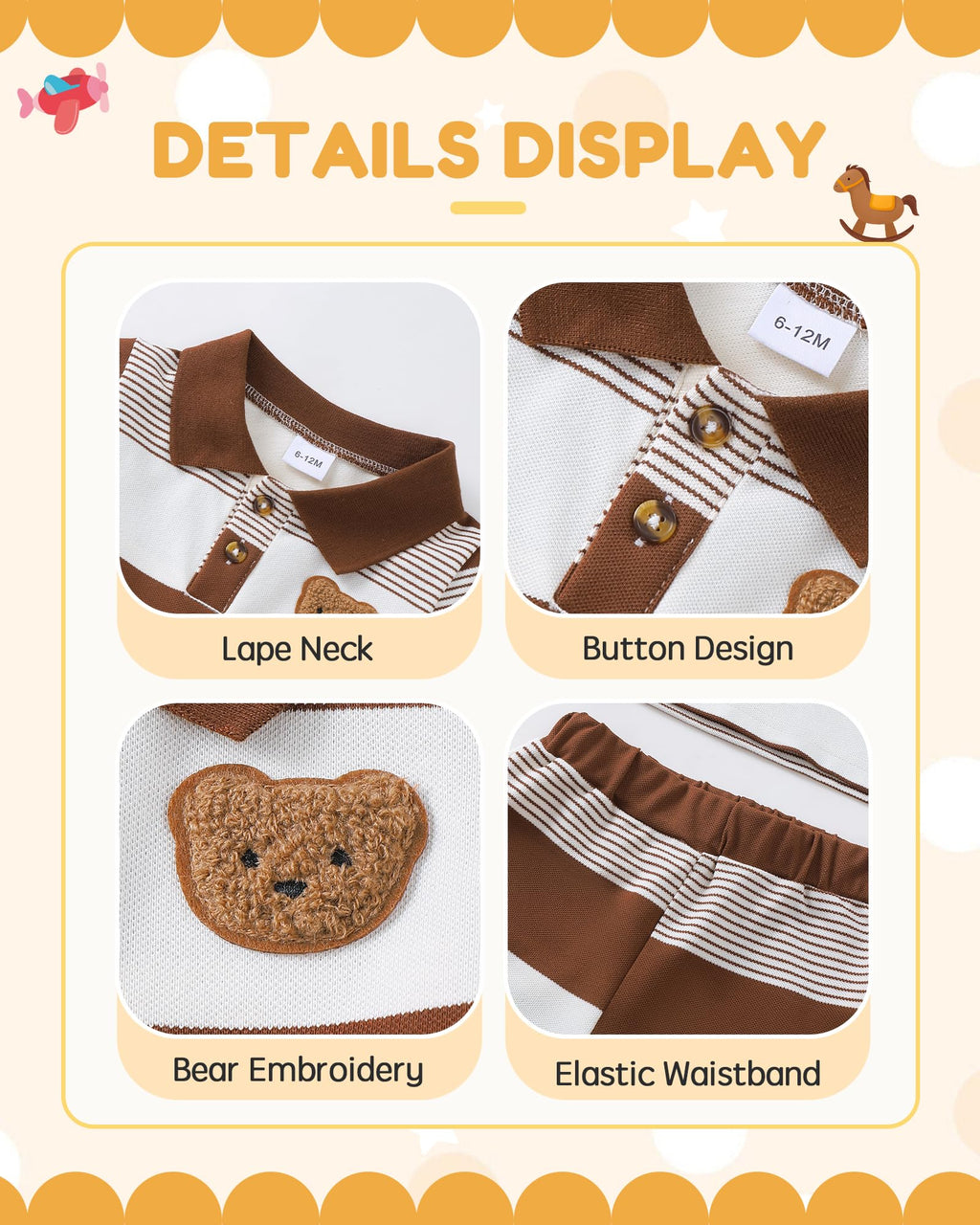 NZRVAWS Toddler Baby Boy Clothes 3 6 9 12 18 Months 2 3T Summer Spring Polo Shirt Shorts Sleeves Set Button Outfits 2 PCS