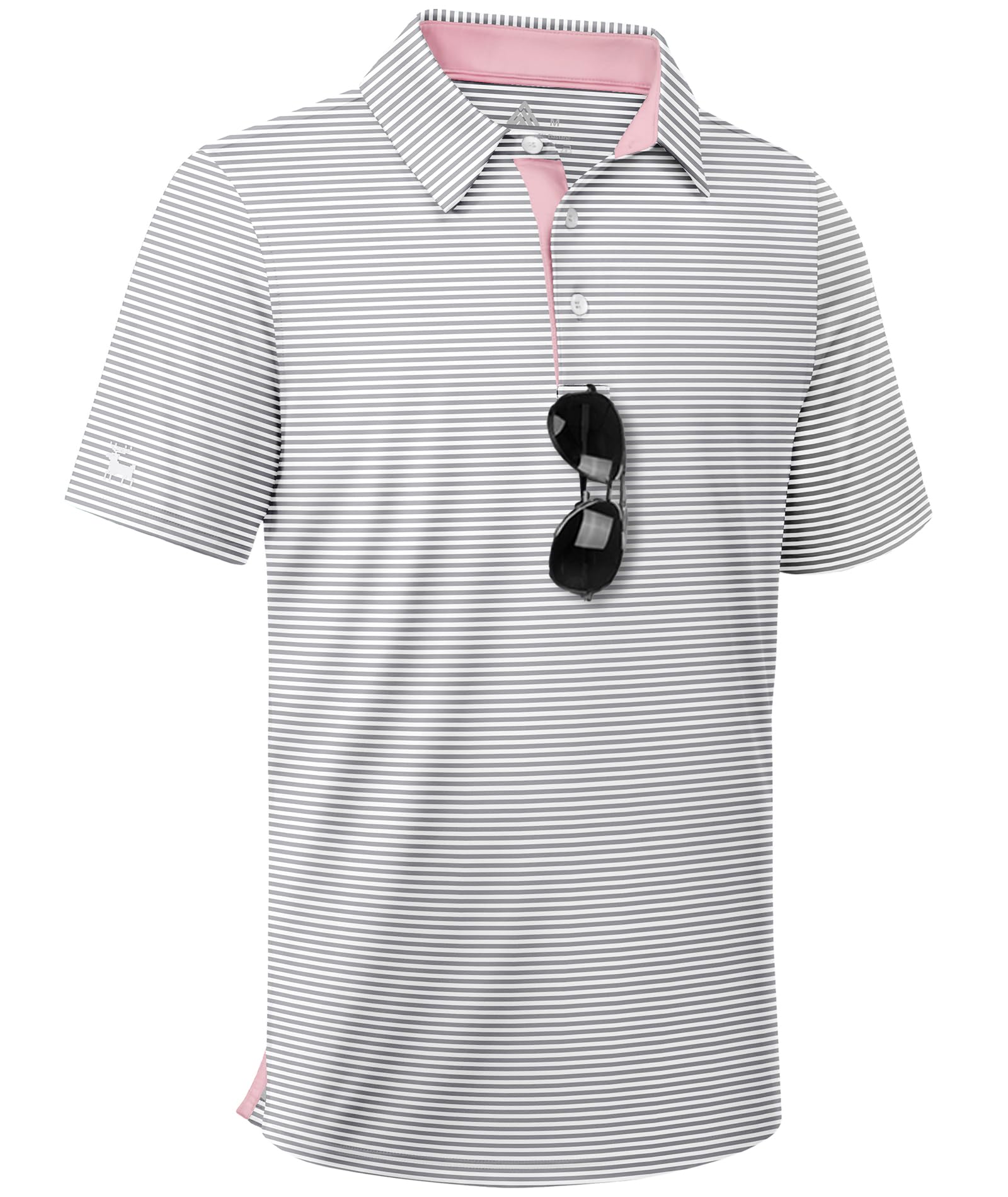 ZITY Boys Golf Polo Shirts Short Sleeve UPF 50+ Print Pattern Shirts for Youth Kids Funny School Uniform Collared T-Shirt